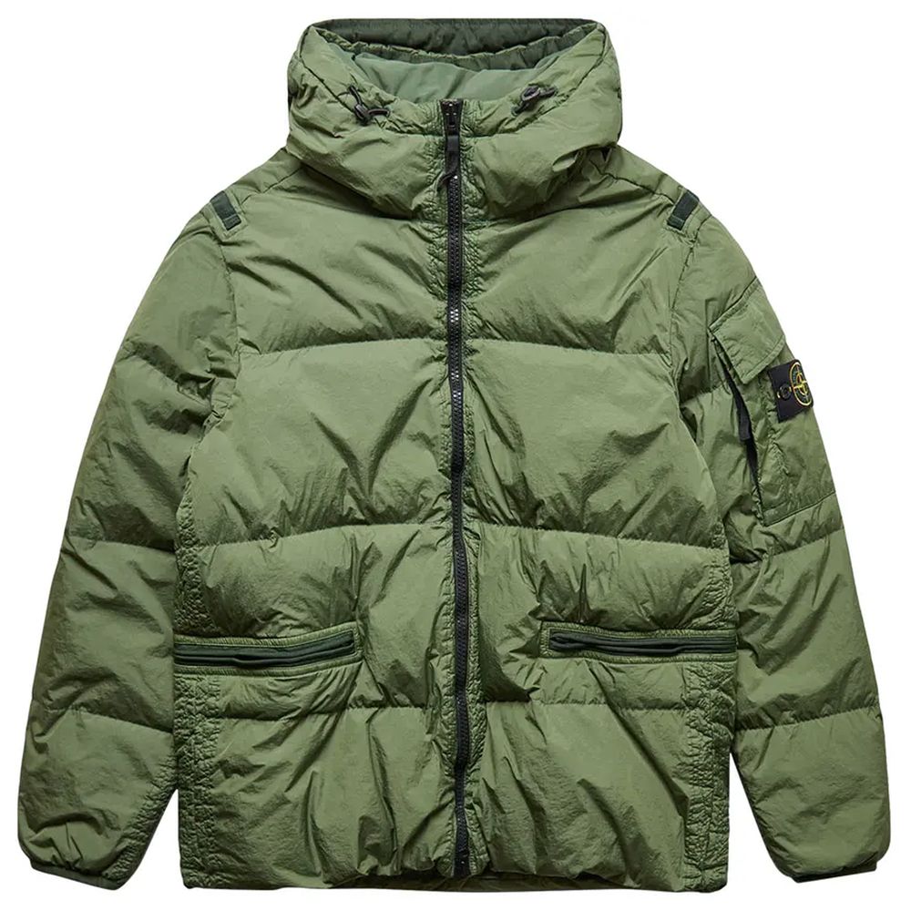 Stone Island Grüne Nylon Männer Jacke