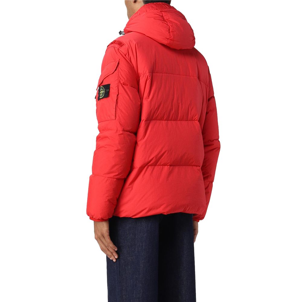 Stone Island Rote Nylonjacke