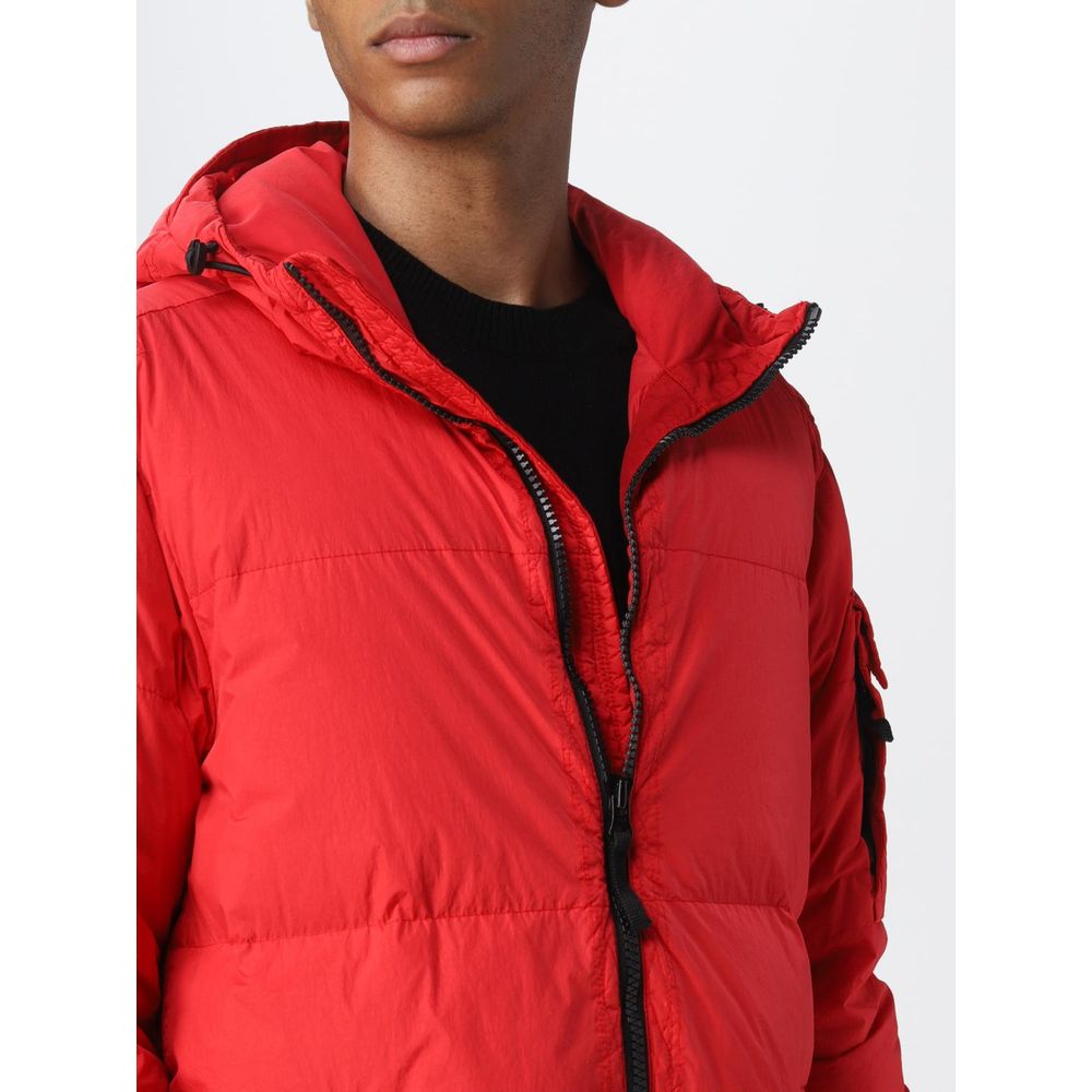 Stone Island Rote Nylonjacke