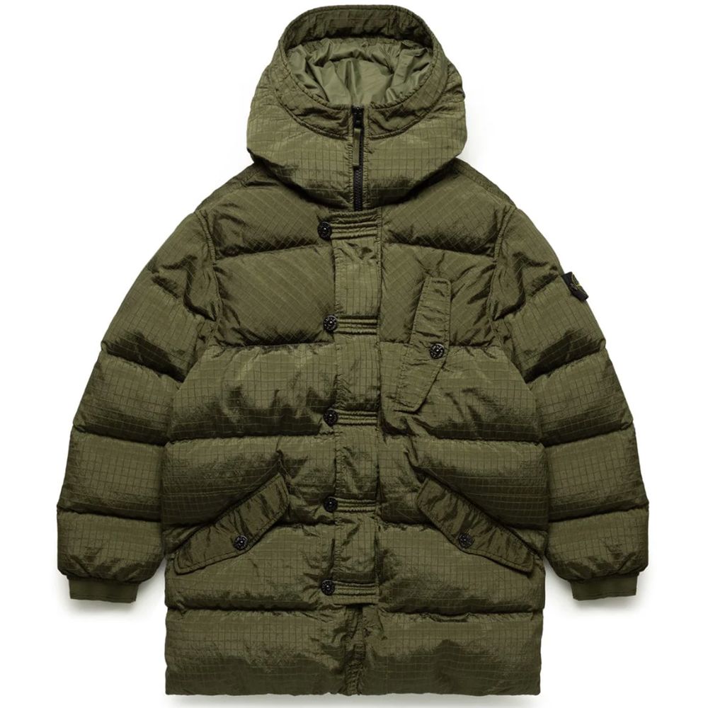 Stone Island Grüne Nylonjacke