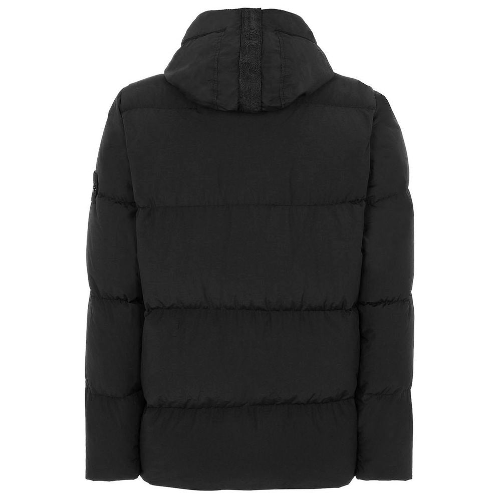 Stone Island Schwarze Nylonjacke
