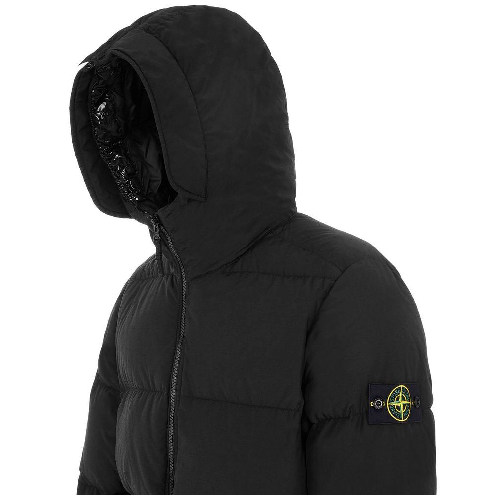 Stone Island Schwarze Nylonjacke