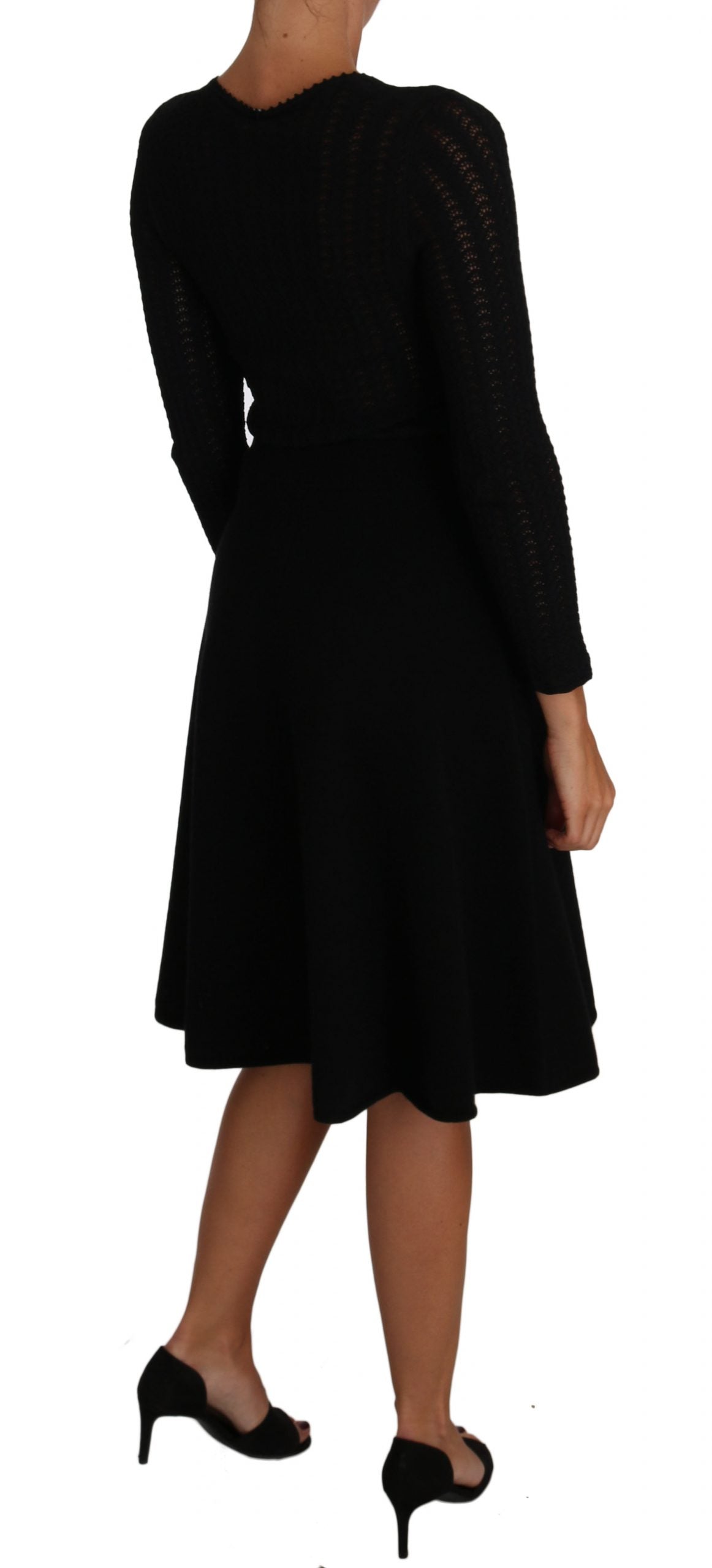 Dolce & Gabbana Elegant Black Knit Sheath Dress