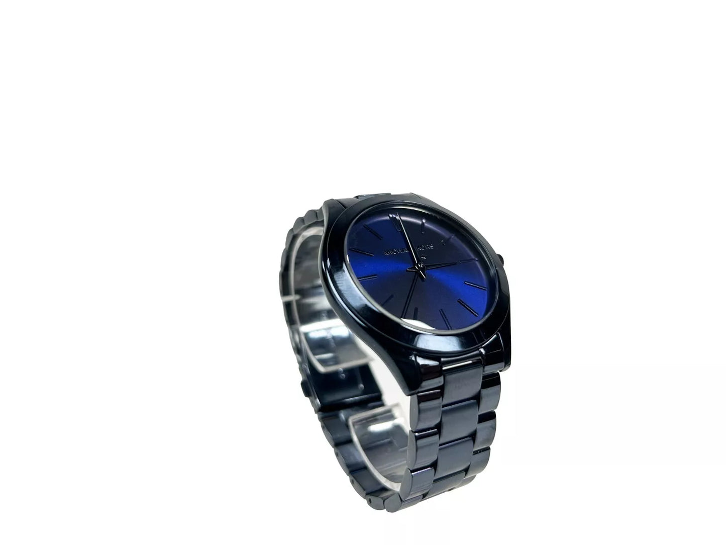 Michael Kors Schlanke Runway-Edelstahluhr MK3419 Blau