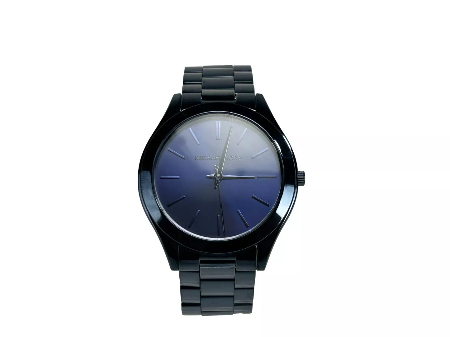 Michael Kors Schlanke Runway-Edelstahluhr MK3419 Blau