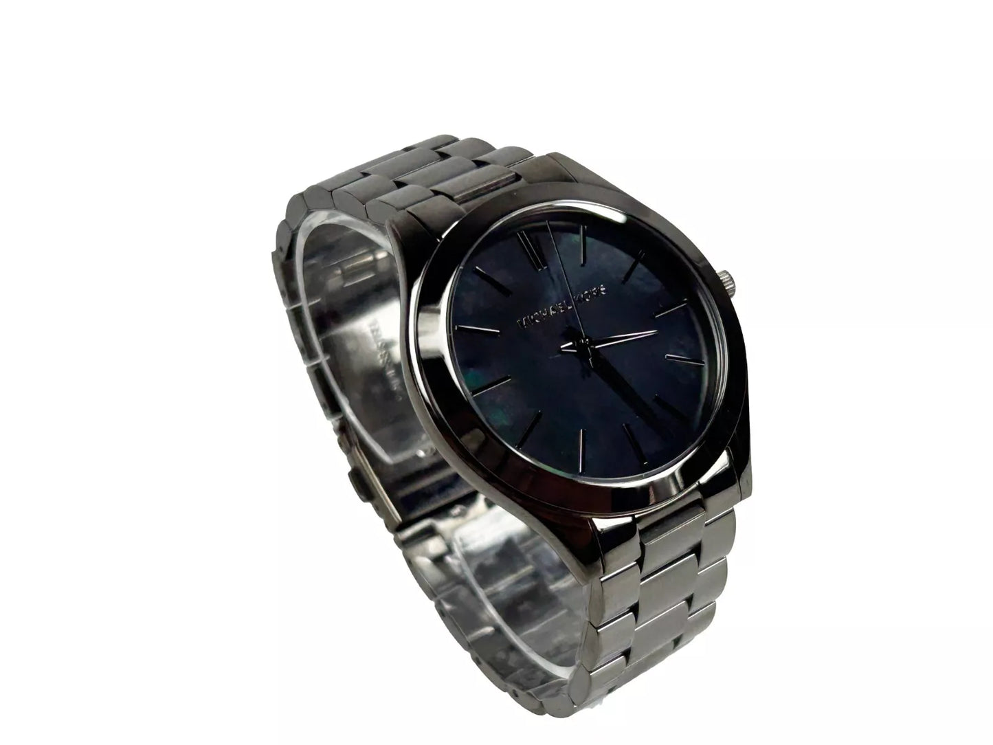 Michael Kors Schlanke Runway Gun Metal Edelstahluhr MK3413