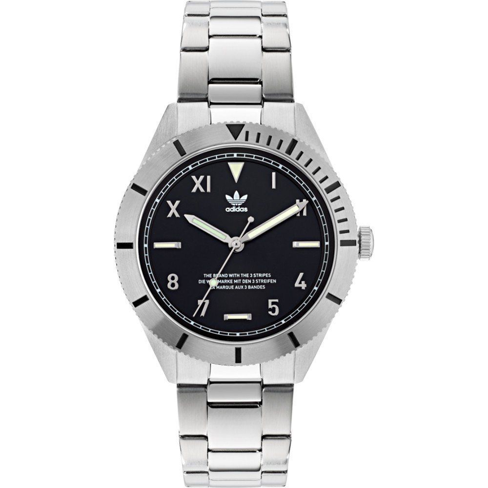Adidas Graue Uhr aus Edelstahl