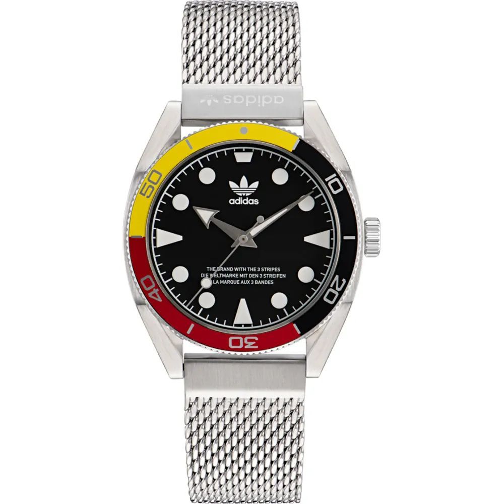 Adidas Graue Uhr aus Edelstahl