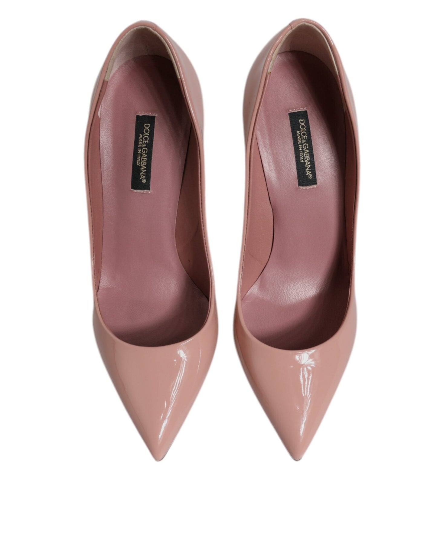 Dolce & Gabbana Rosa Lackleder Stiletto Heel Pumps Schuhe