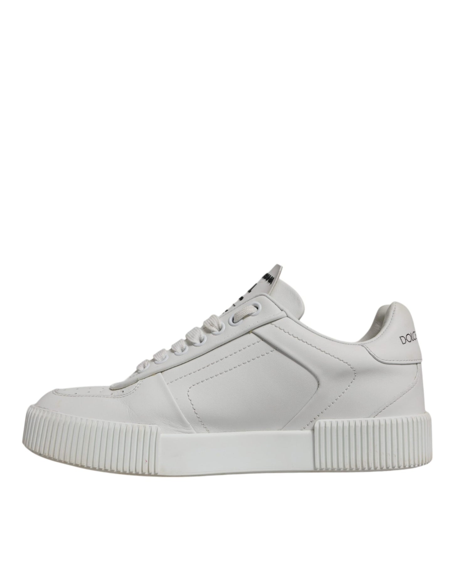 Dolce & Gabbana Weiß Miami Leder Low Top Turnschuhe Schuhe