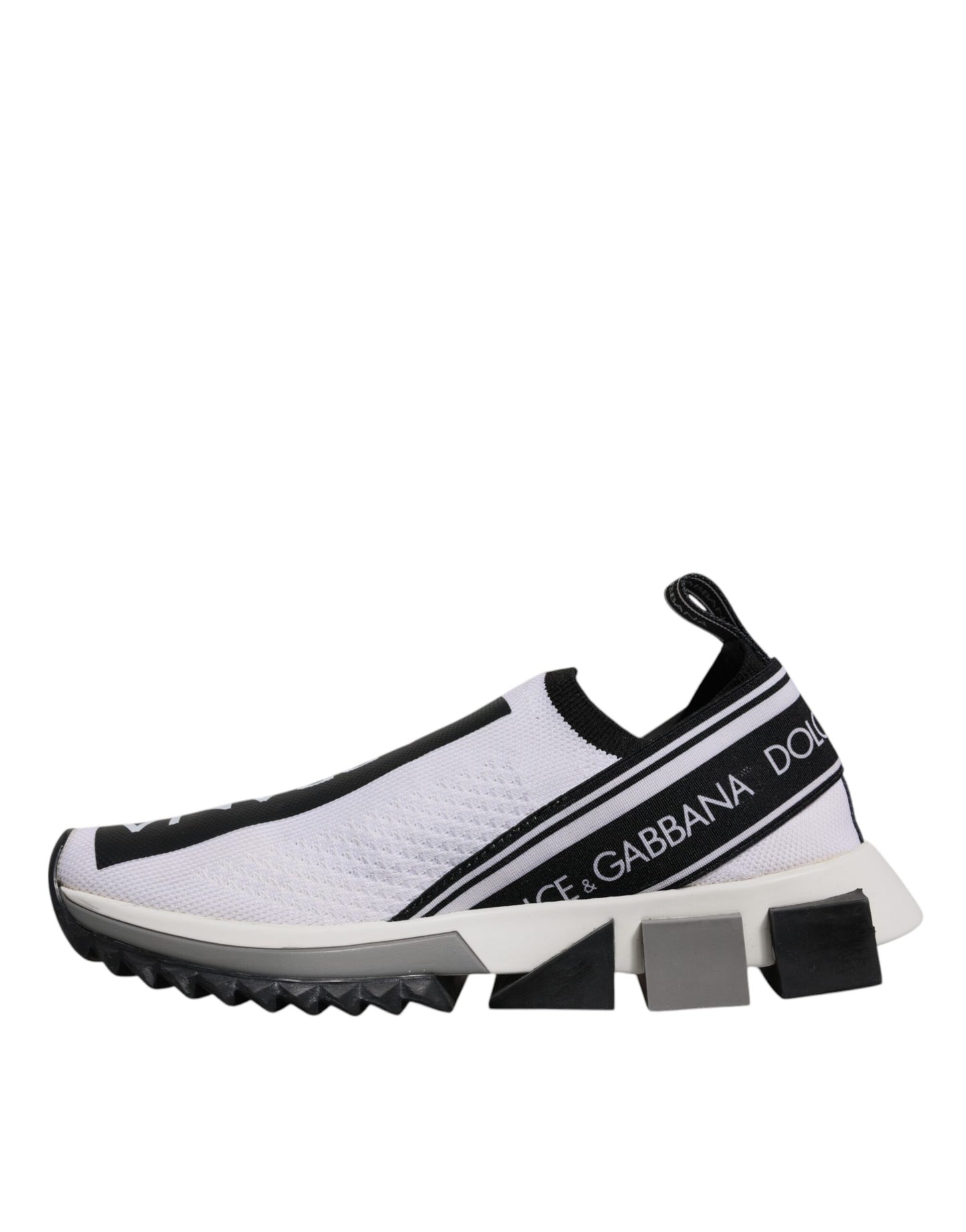Dolce & Gabbana Weiß Schwarz Slip On Sorrento Sneakers Schuhe