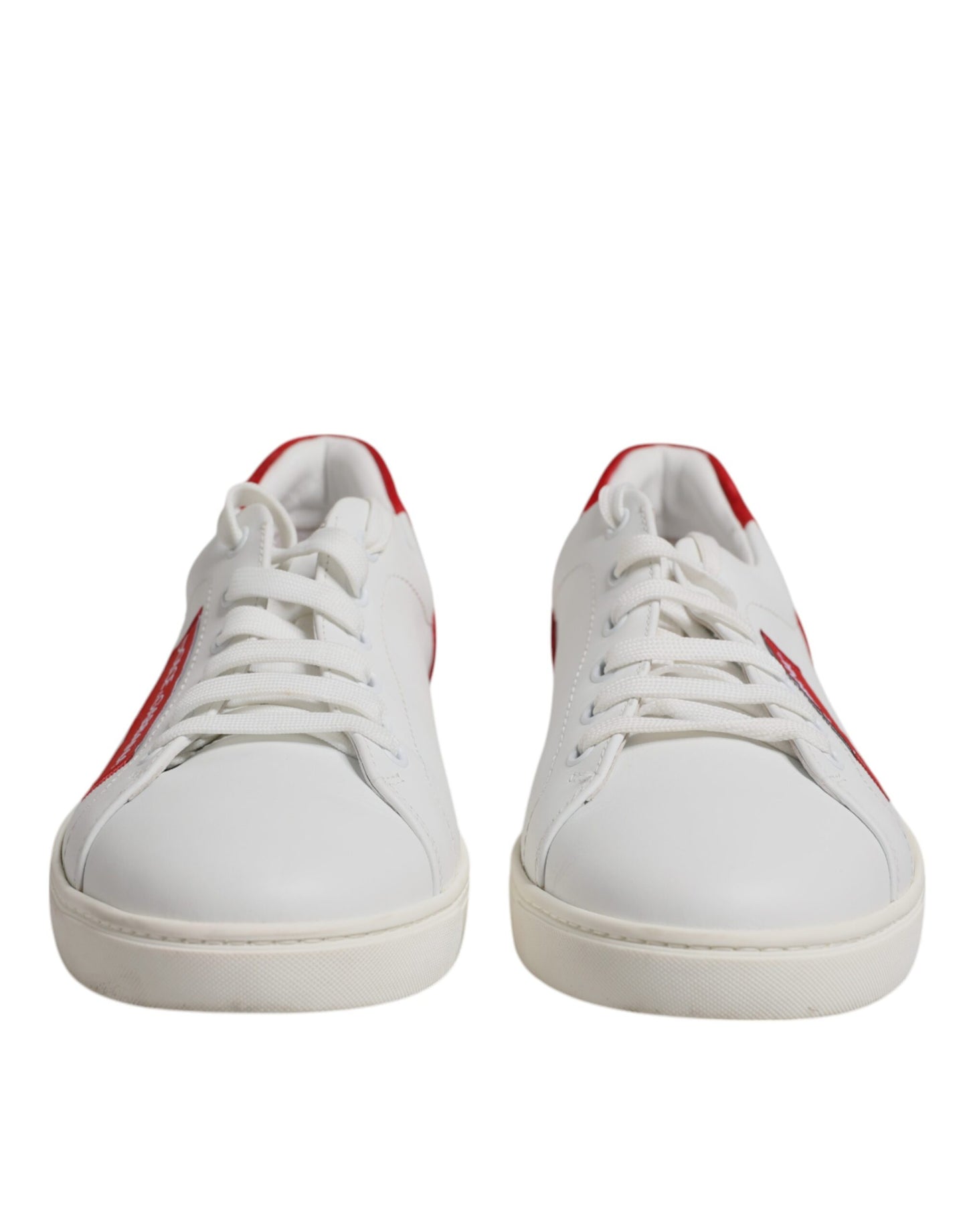 Dolce & Gabbana Weiß Wildleder Leder Low Top Turnschuhe Schuhe