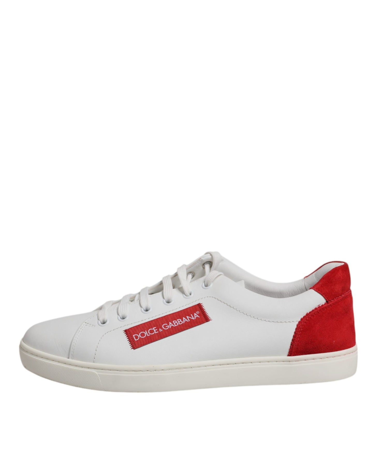 Dolce & Gabbana Weiß Wildleder Leder Low Top Turnschuhe Schuhe