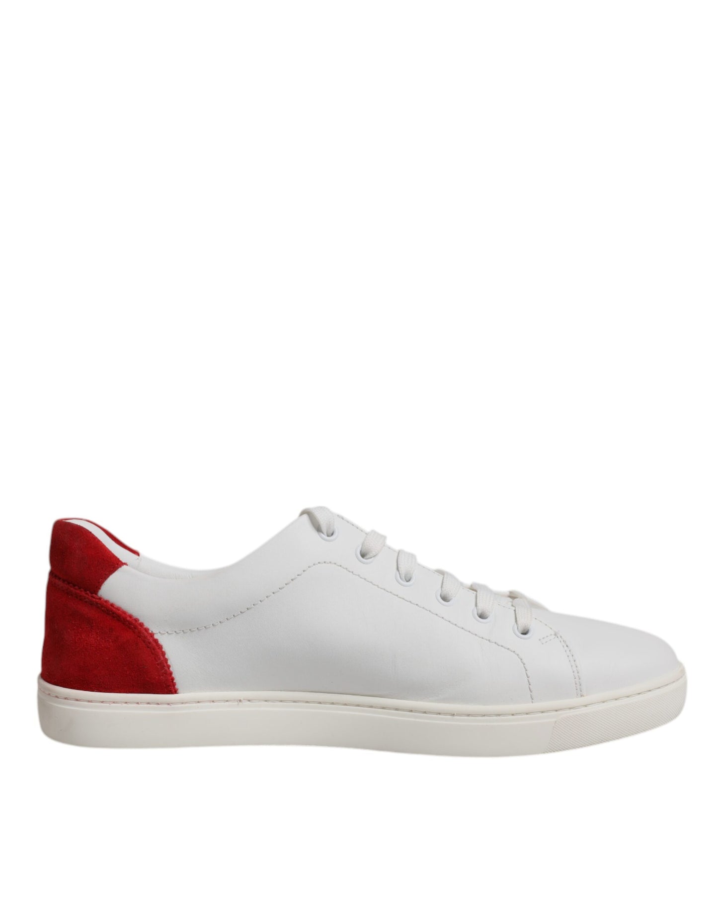 Dolce & Gabbana Weiß Wildleder Leder Low Top Turnschuhe Schuhe