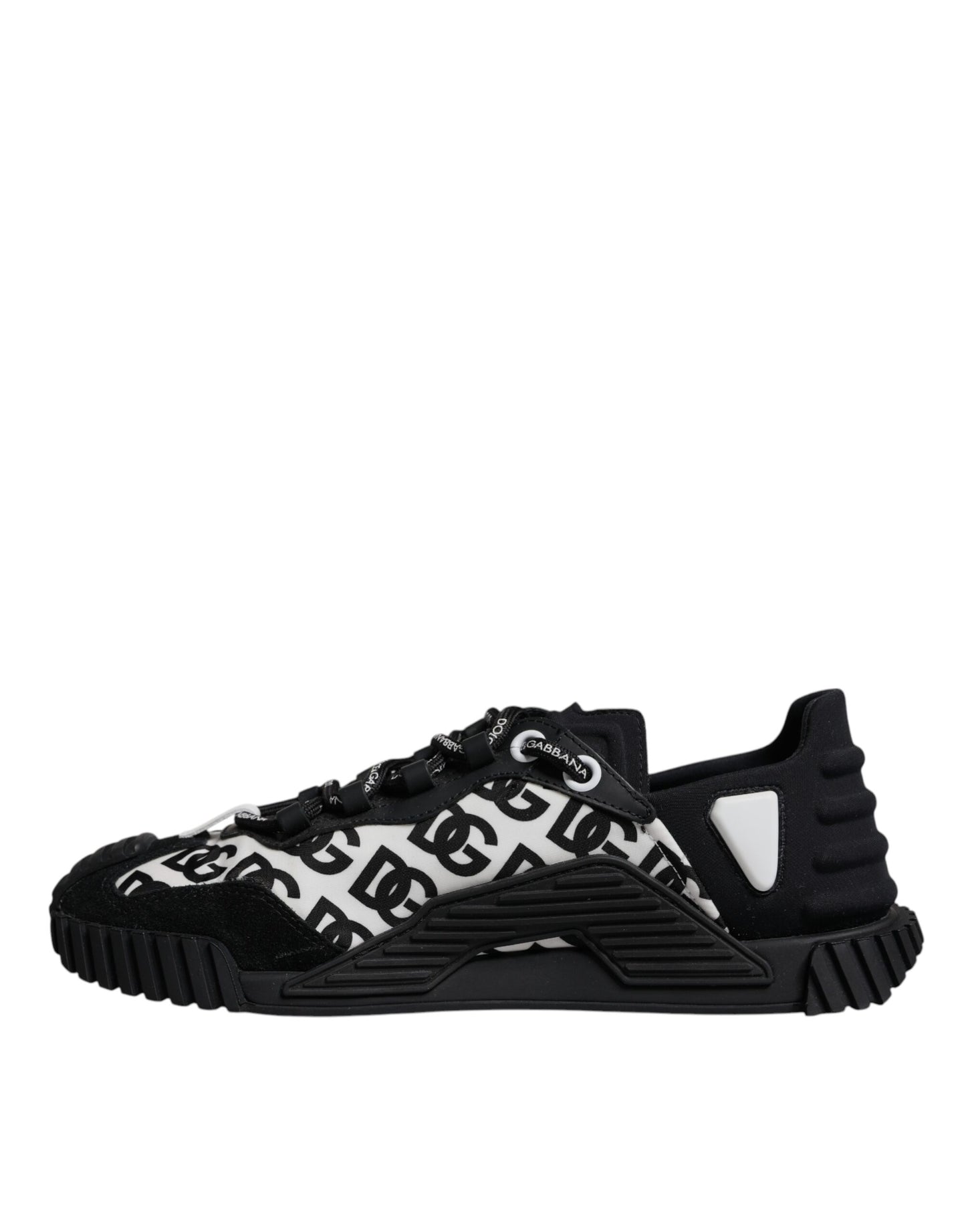 Dolce & Gabbana Schwarz Logo Lace Up Low Top NS1 Turnschuhe Schuhe