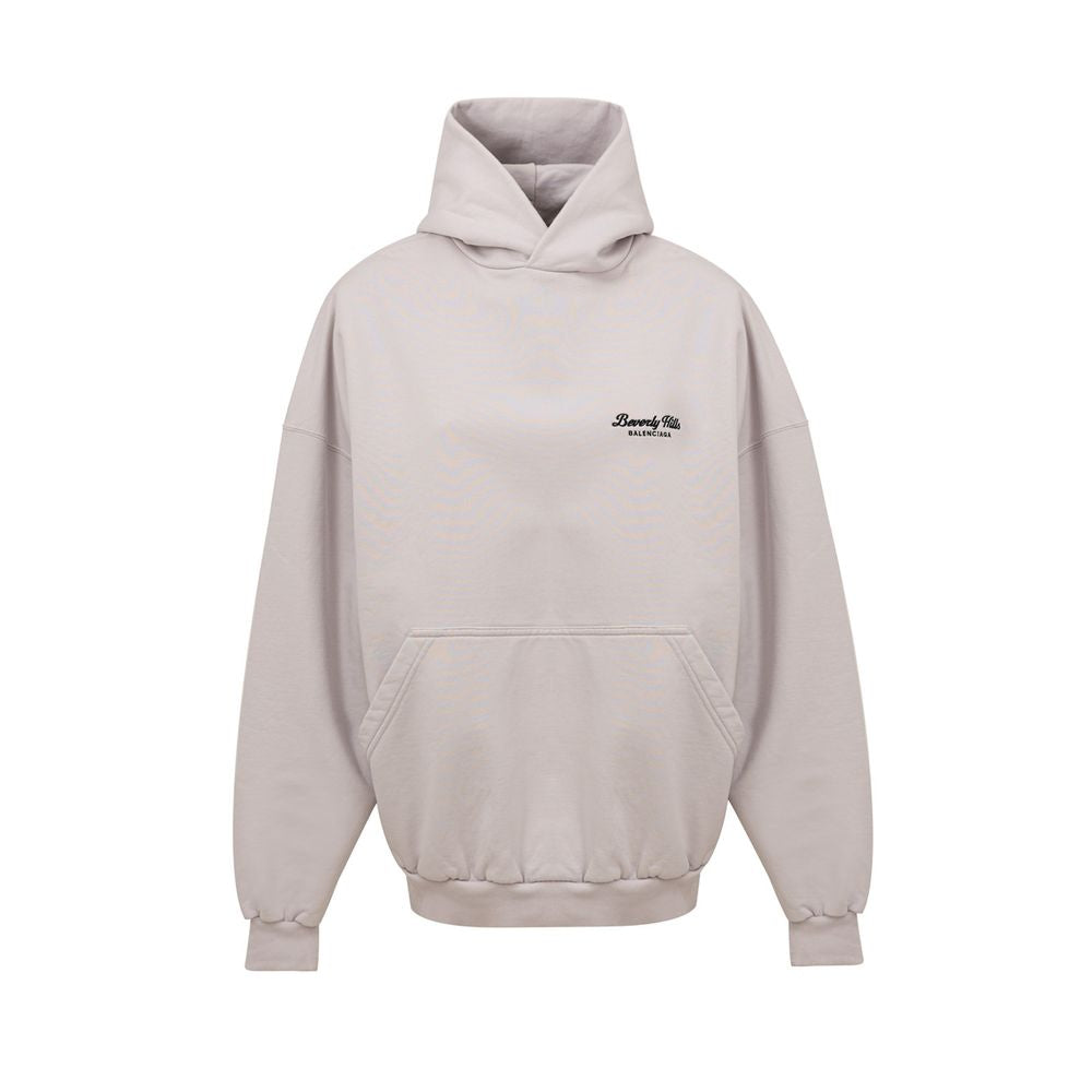 Balenciaga Grauer Baumwoll-Kapuzenpulli