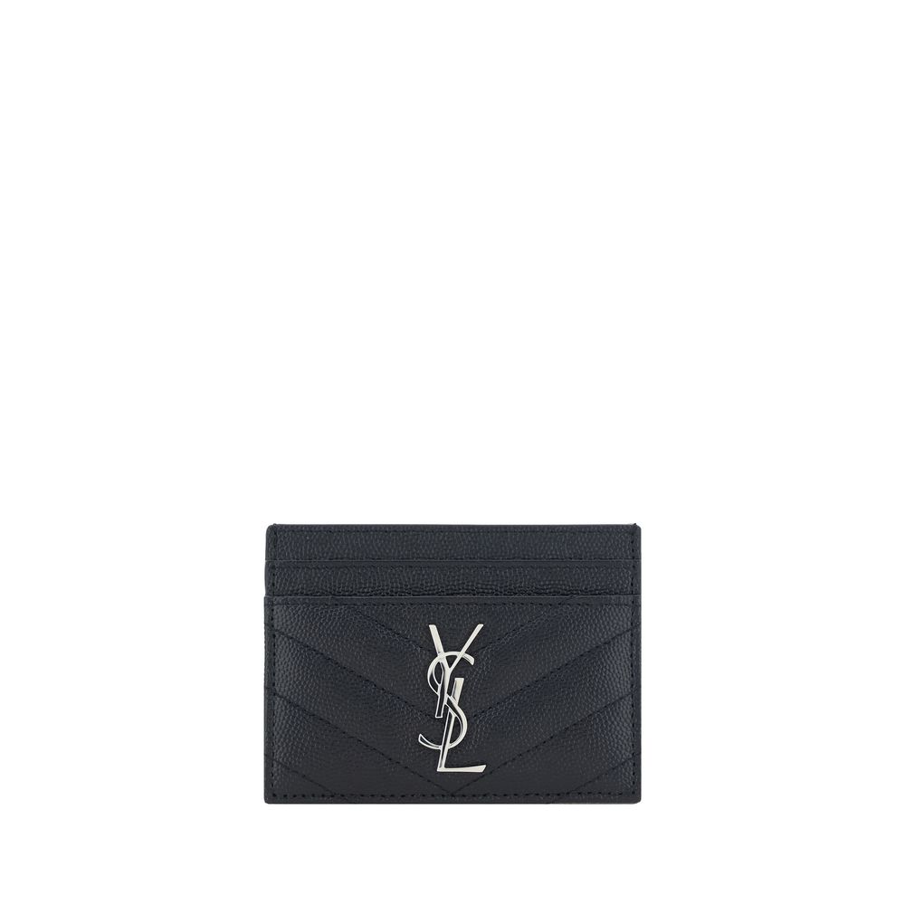 Saint Laurent Schwarzes Leder-Kartenetui