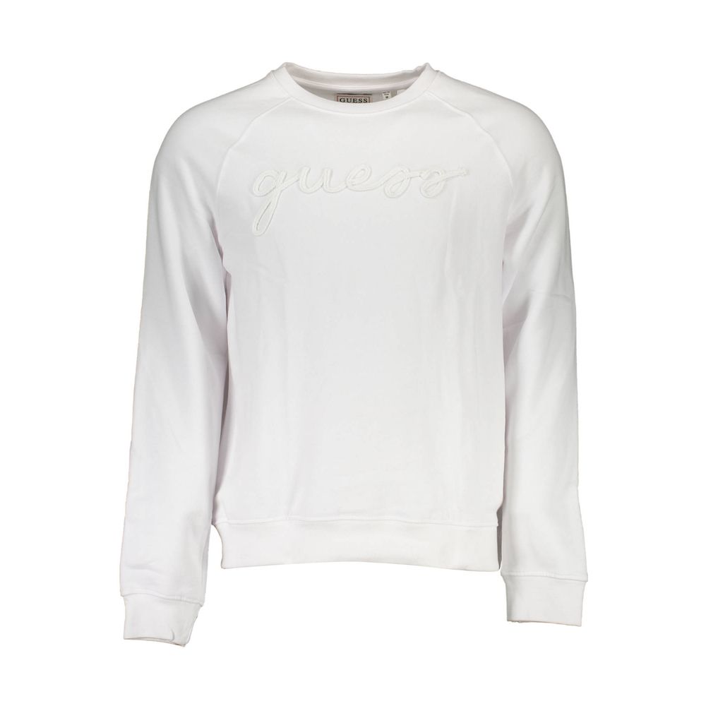 Guess Jeans Weißes Unisex-Sweatshirt aus Baumwolle