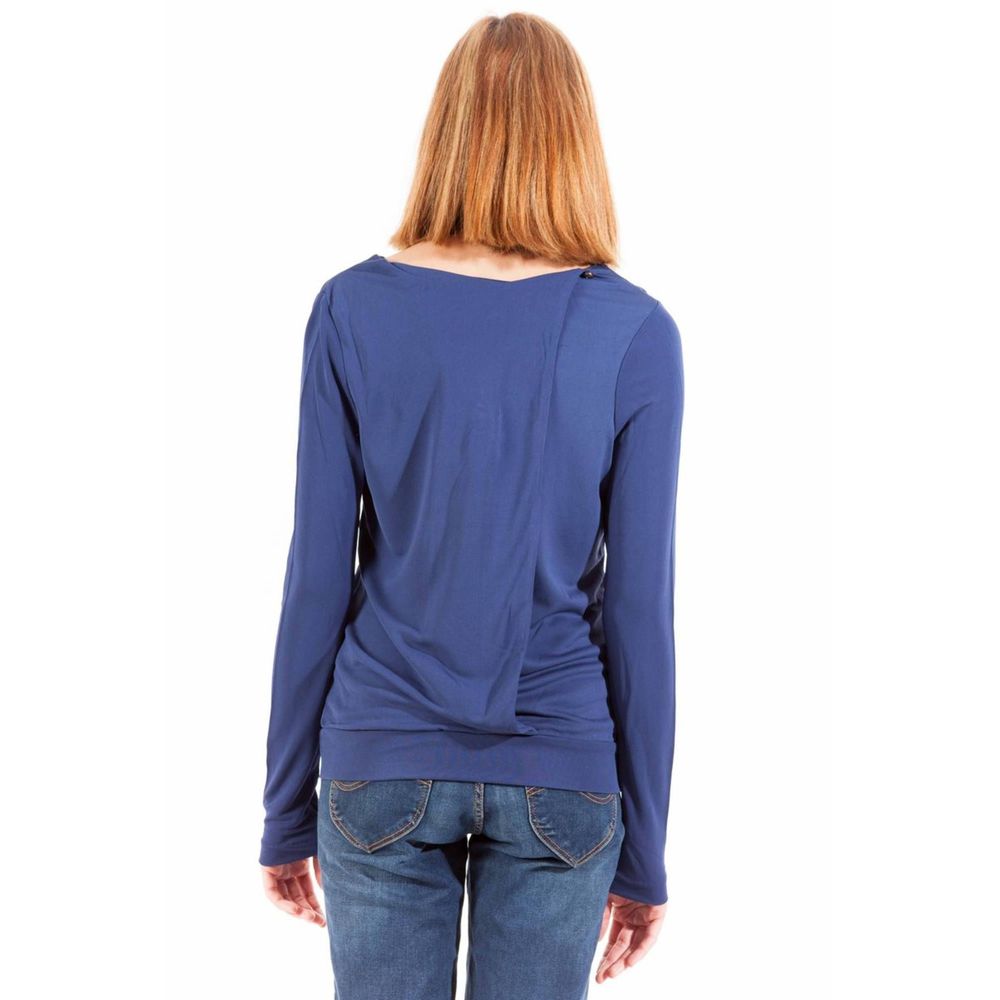 Gant Blaues Viskose T-Shirt für Frauen