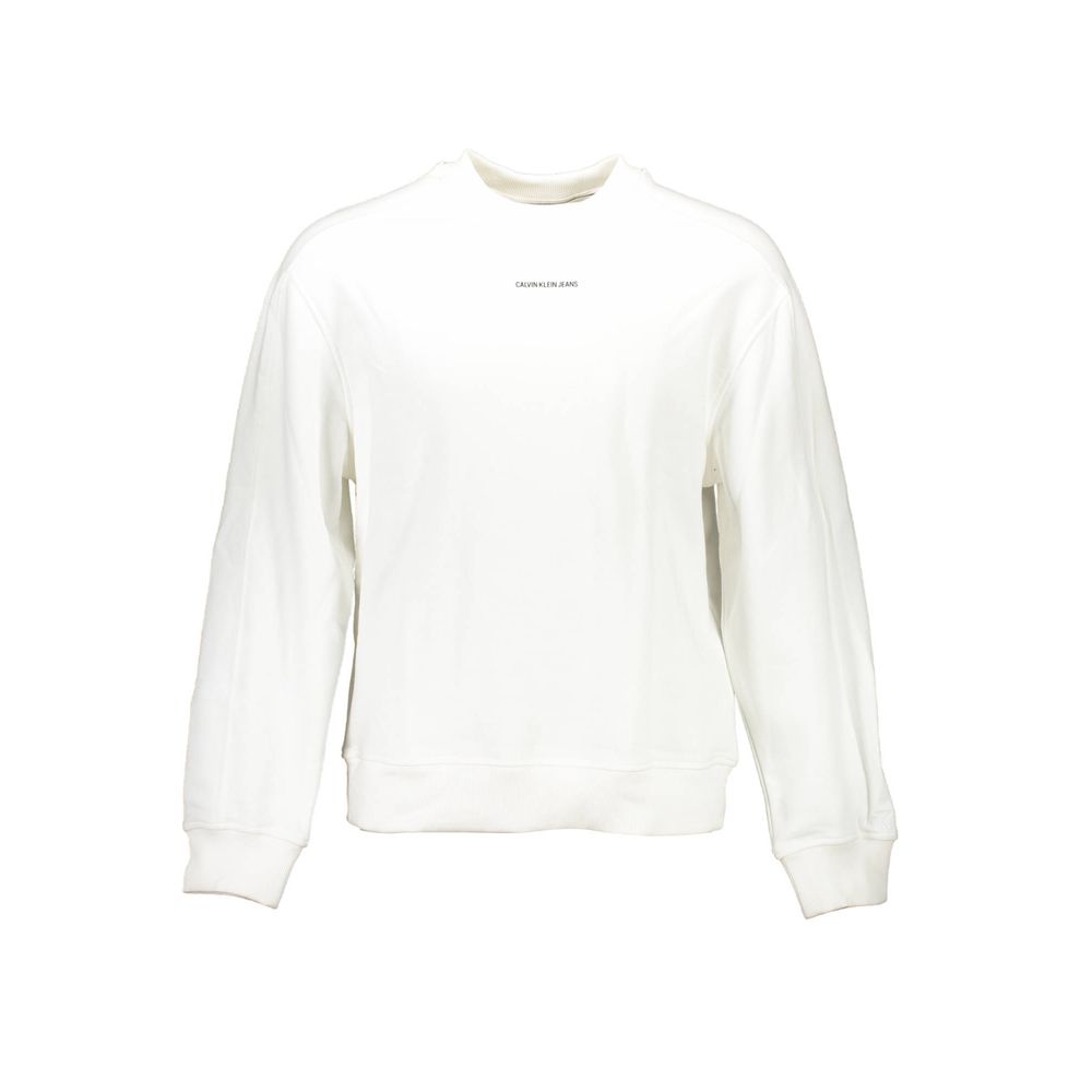 Calvin Klein Weißes Unisex-Sweatshirt aus Baumwolle