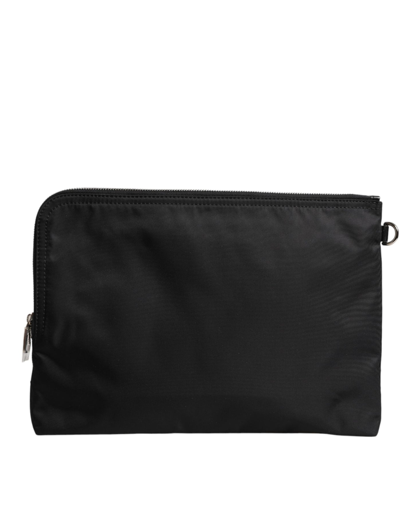 Dolce & Gabbana Schwarze DG Milano Print Nylon Pouch Clutch Tasche