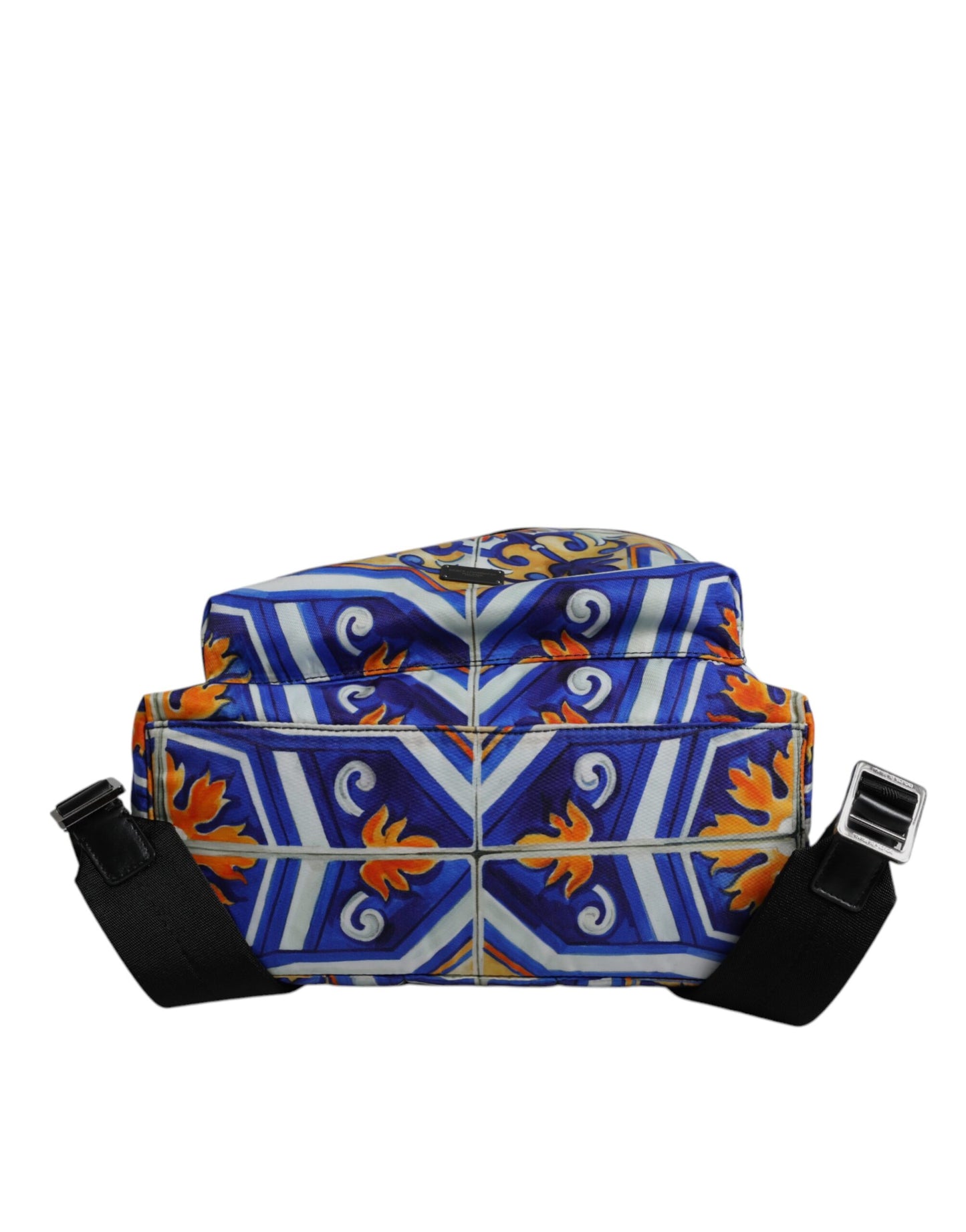 Dolce & Gabbana Multicolor Majolika Druck Nylon Reise-Rucksack Tasche