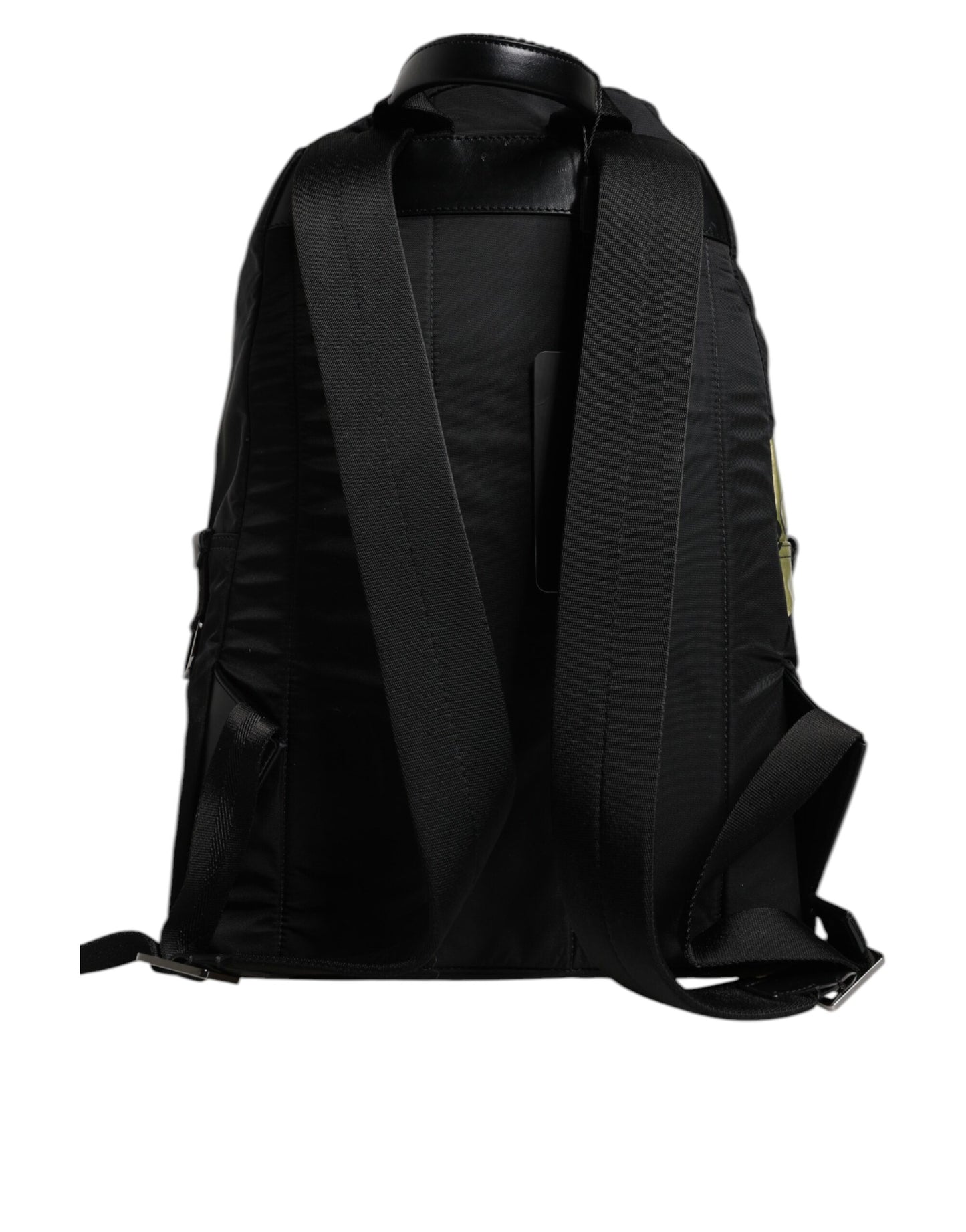 Dolce & Gabbana Schwarzes Logo Tape Polyamid Schule Reise Rucksack Tasche