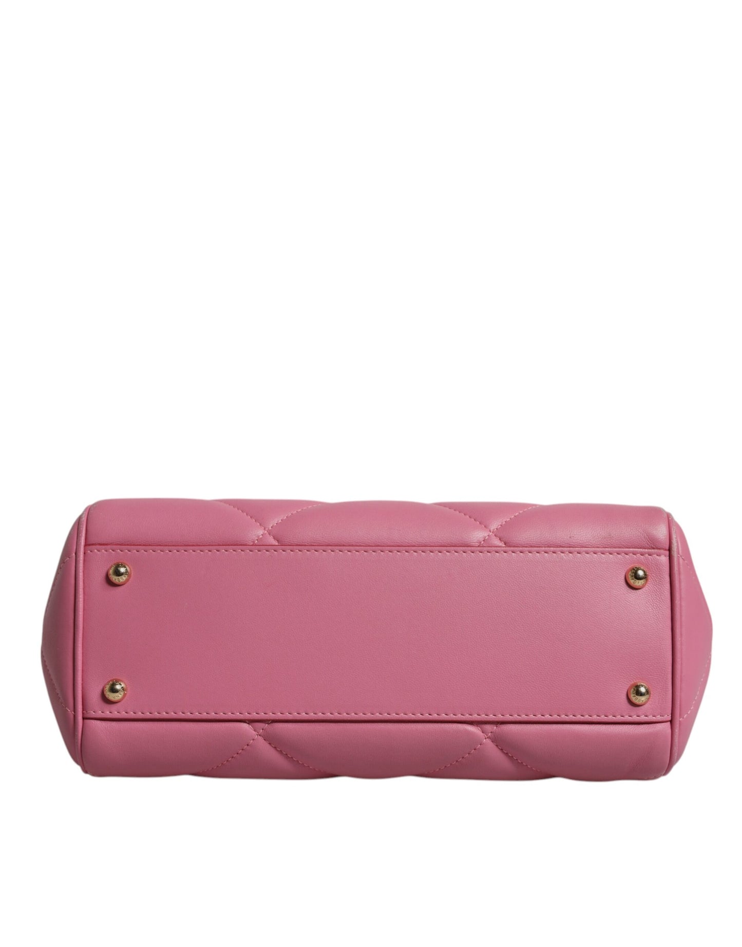 Dolce & Gabbana Rosa Leder Sicily Logo Umhängetasche