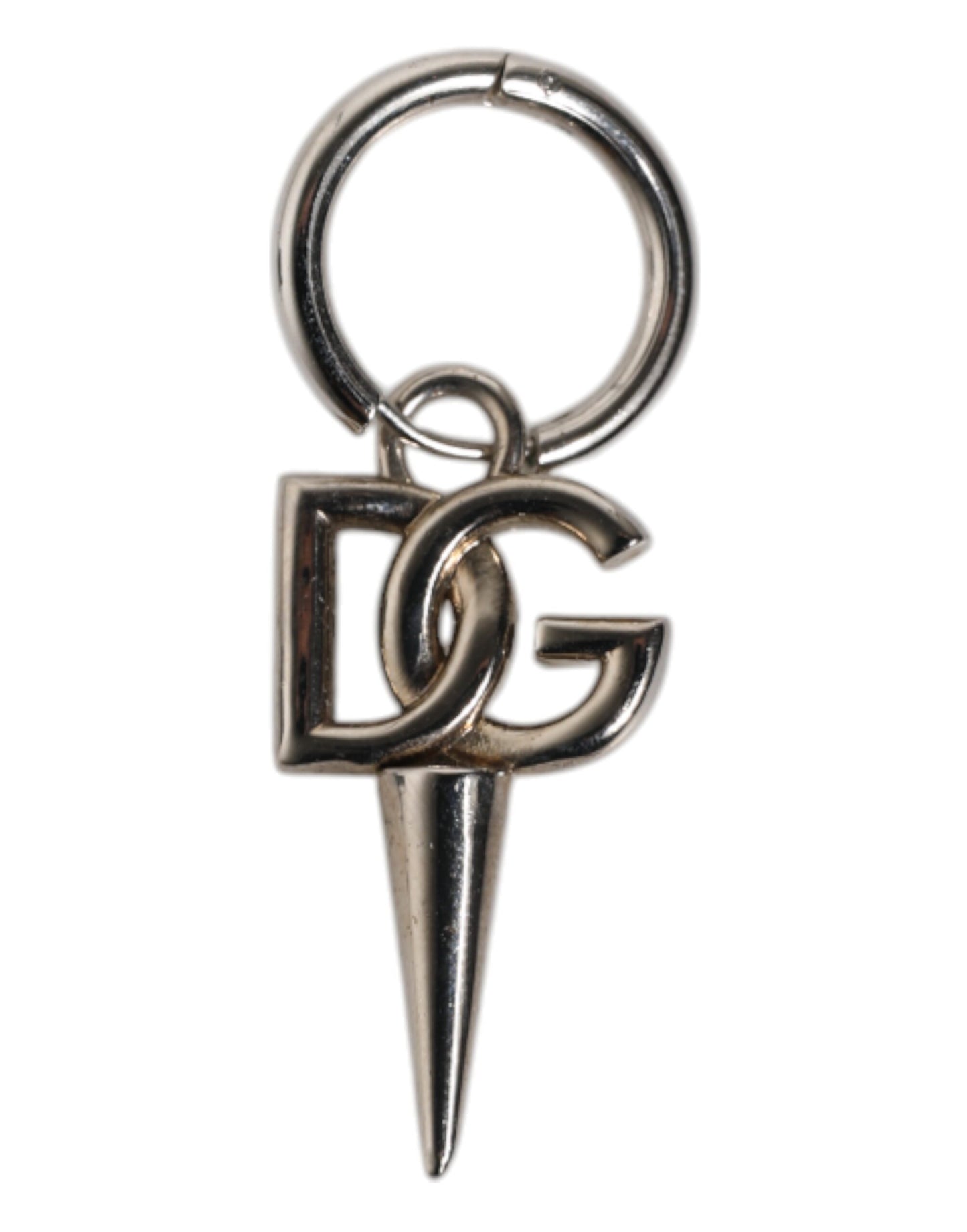 Dolce & Gabbana Silber Messing DG Logo Metall Ring Halter Schlüsselanhänger Schlüsselring