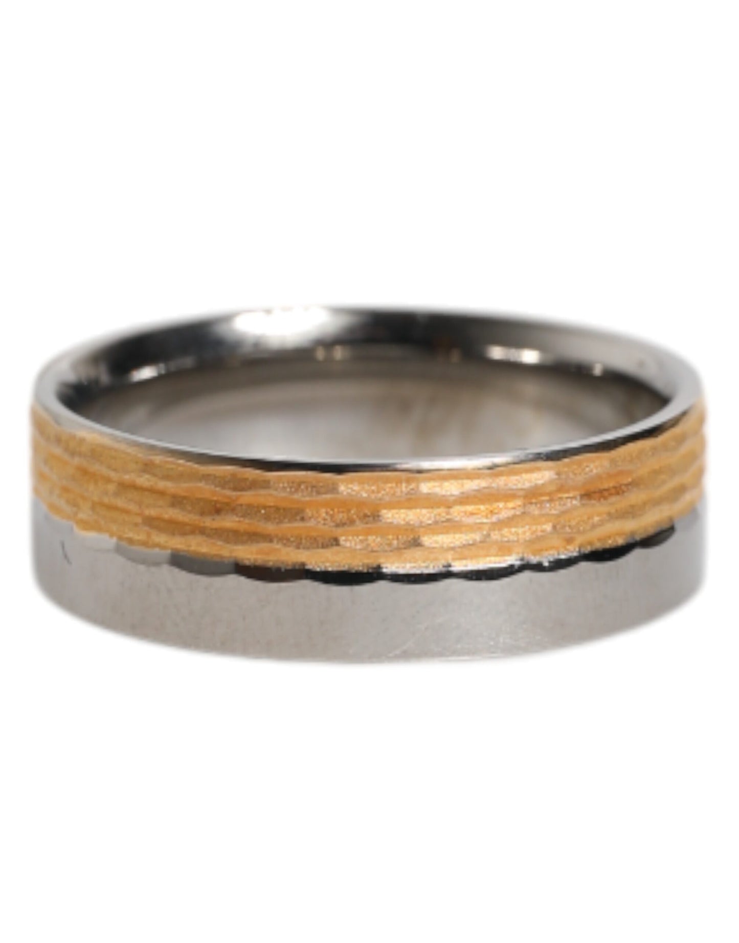 Dolce & Gabbana Gold-Silber-Ton Echtmessing DG Logo Ring