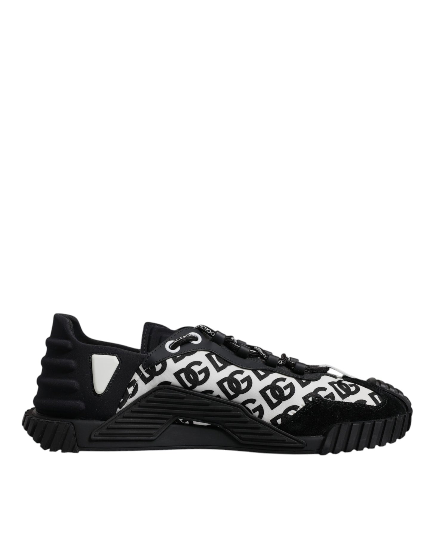 Dolce & Gabbana Schwarz Logo Lace Up Low Top NS1 Turnschuhe Schuhe