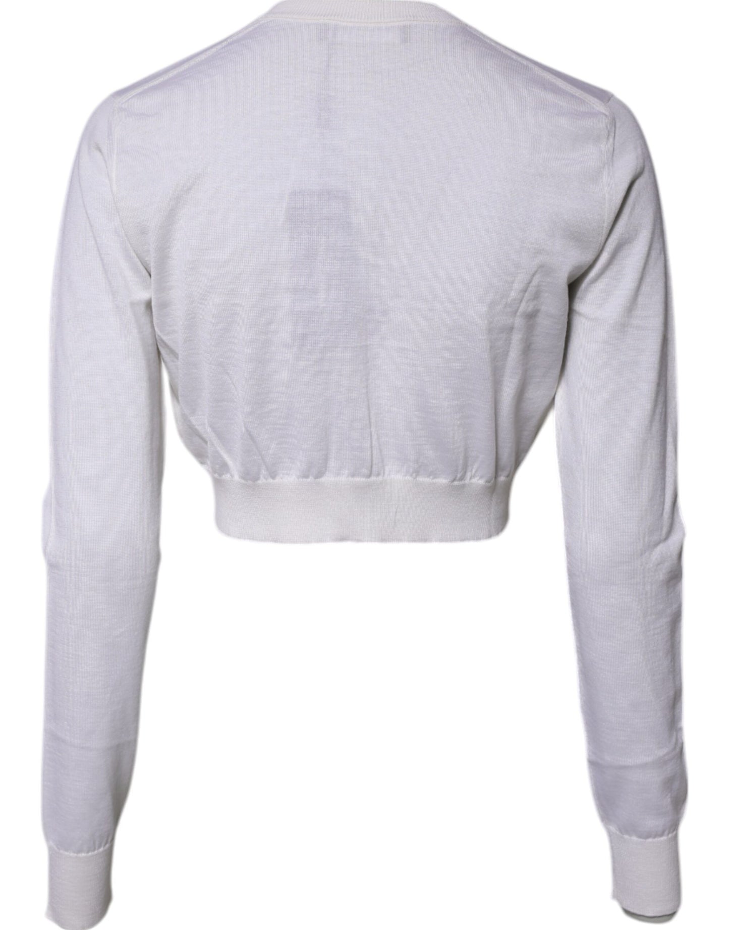 Dolce & Gabbana Cremefarbener Kaschmir-Strickpullover mit Cropped Cardigan