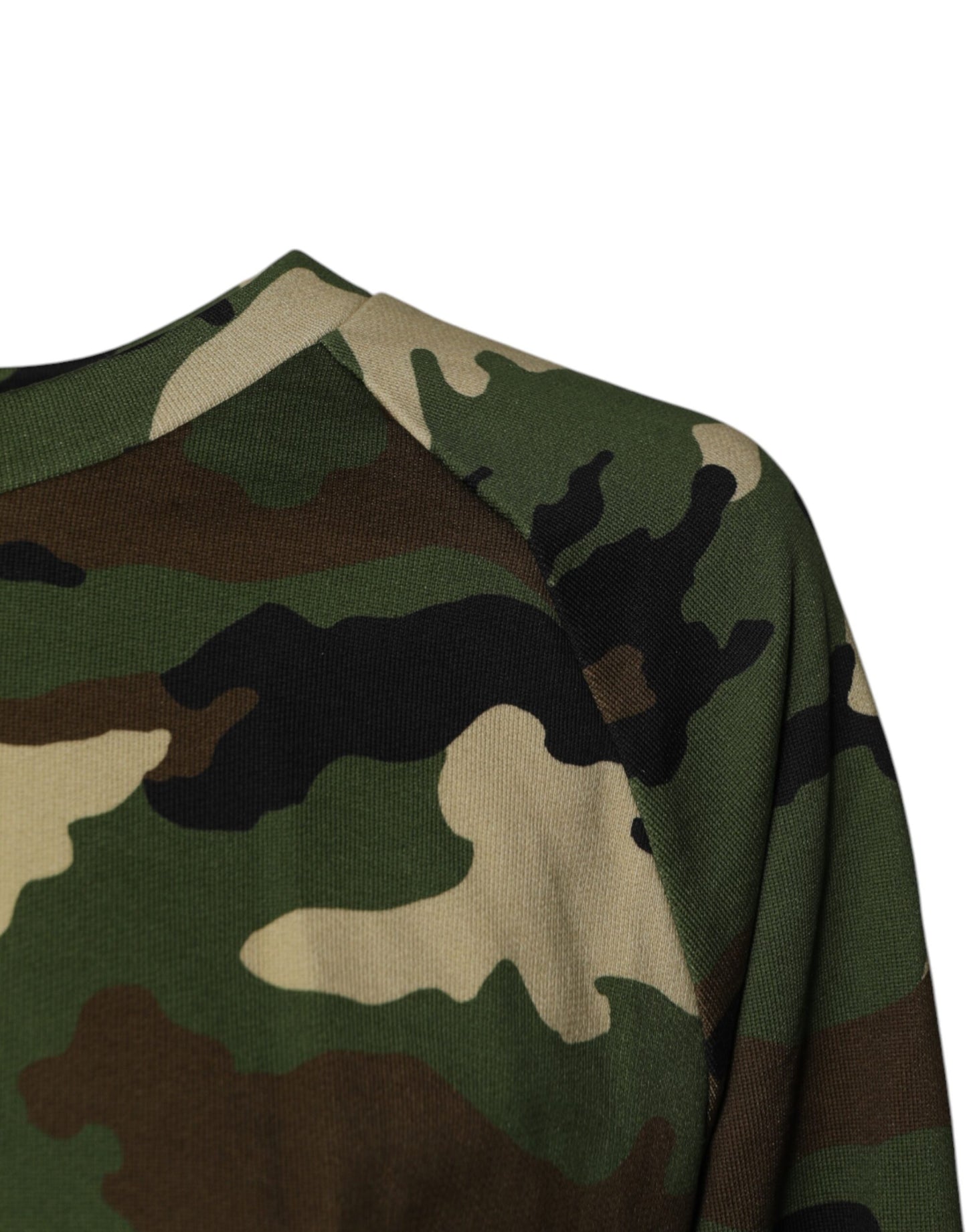 Dolce & Gabbana Multicolor Camou Sweatshirt Pullover mit Kragen