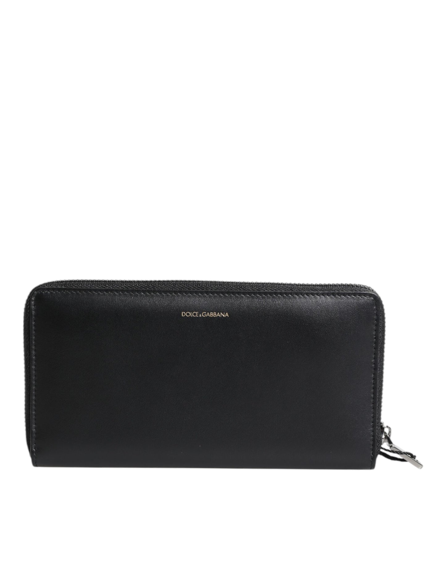 Dolce & Gabbana Schwarz-Blau Exotisches Leder Geprägte Kontinental Brieftasche