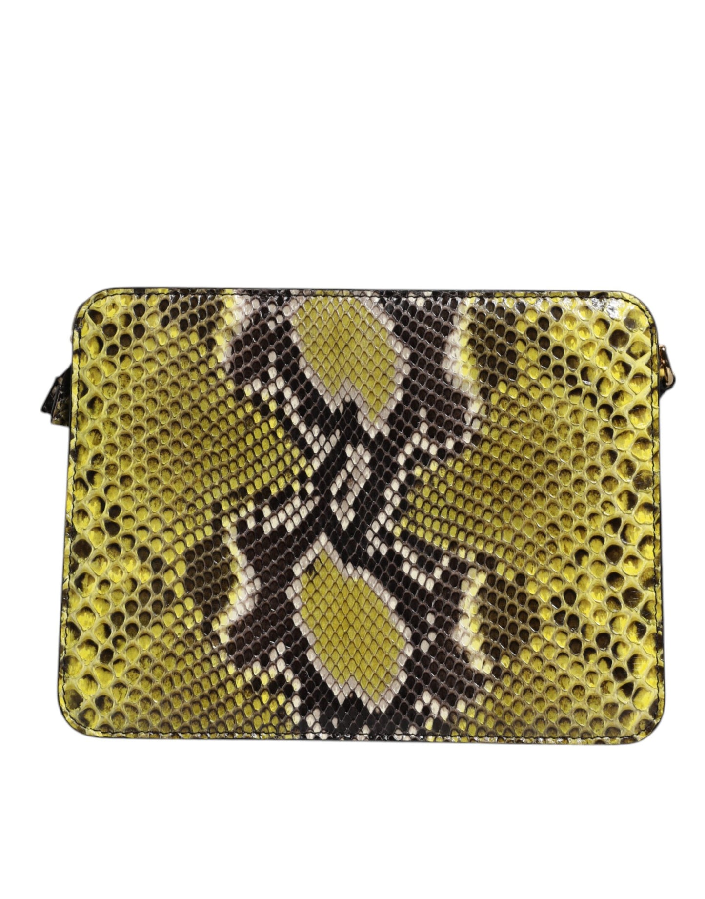 Dolce & Gabbana Grüne Exotenleder DG Plaque Crossbody Clutch Tasche