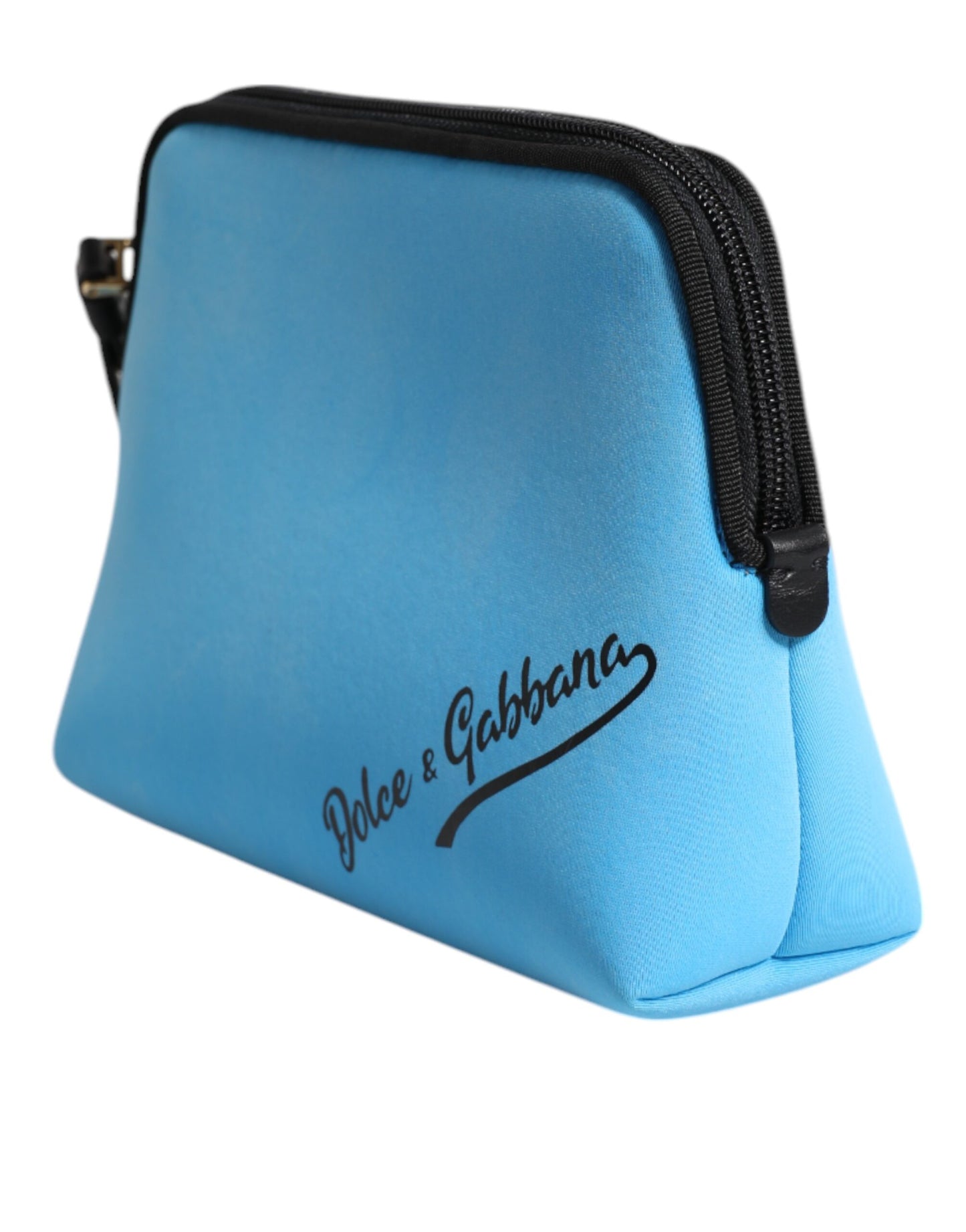 Dolce & Gabbana Blaue DG Logo Print Clutch Zip Borse Pouch Tasche