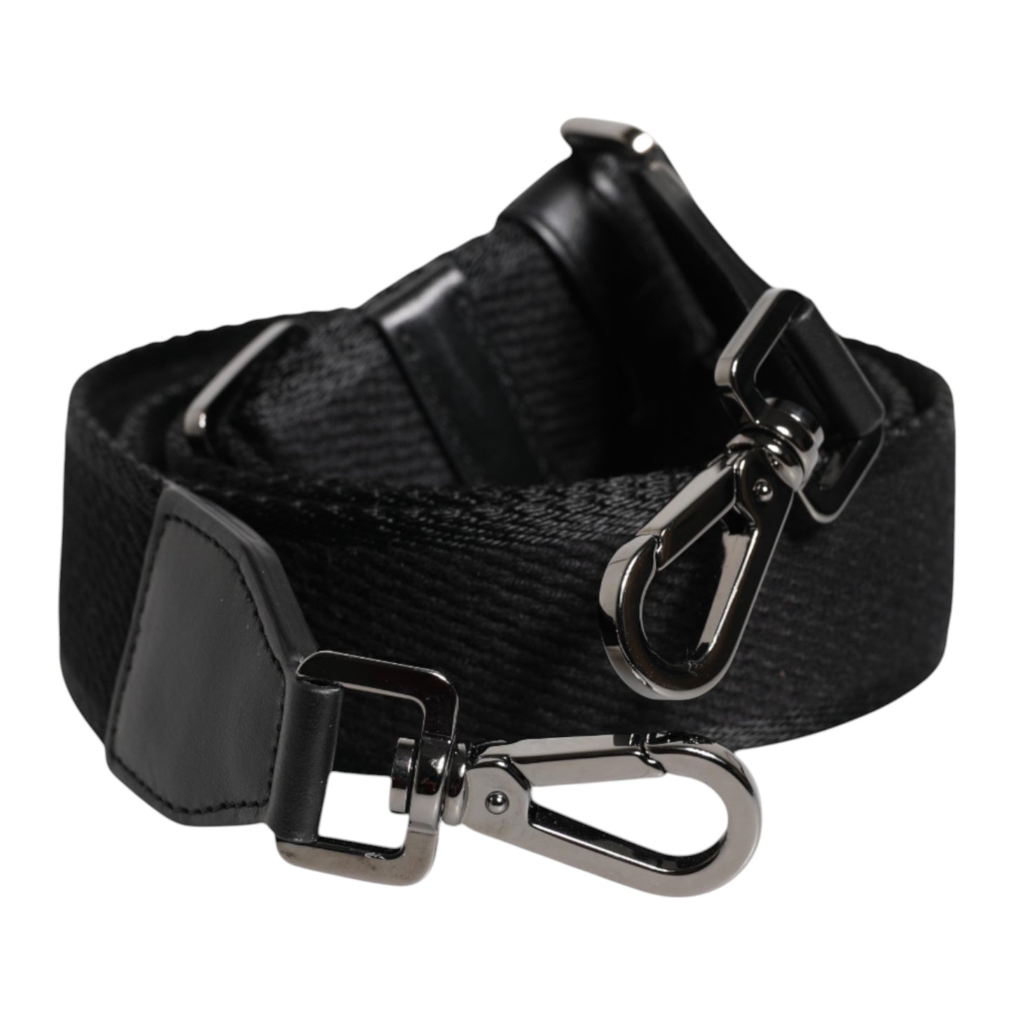 Dolce & Gabbana Schwarze solide Polyester Tasche Handle Schulterriemen