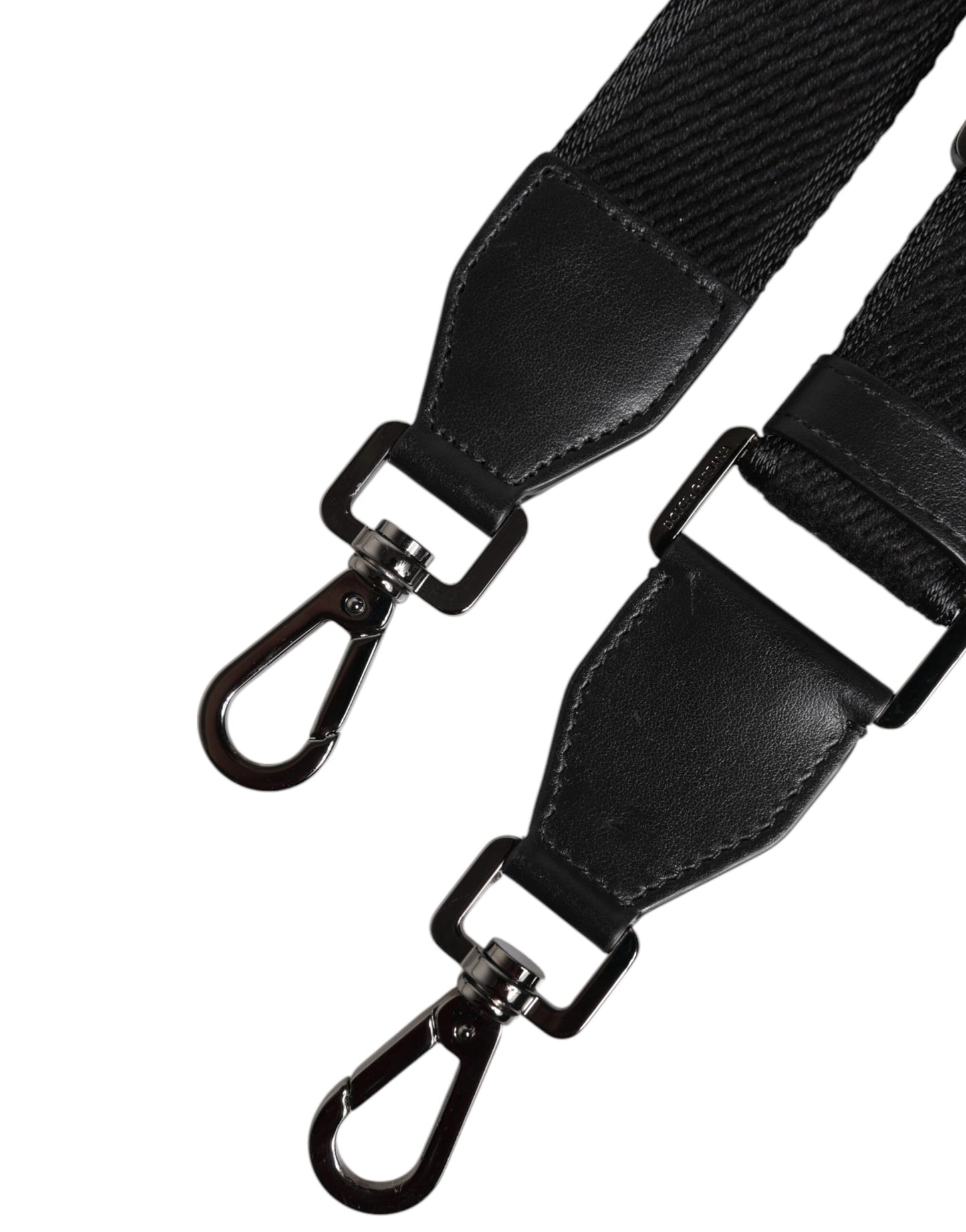 Dolce & Gabbana Schwarze solide Polyester Tasche Handle Schulterriemen
