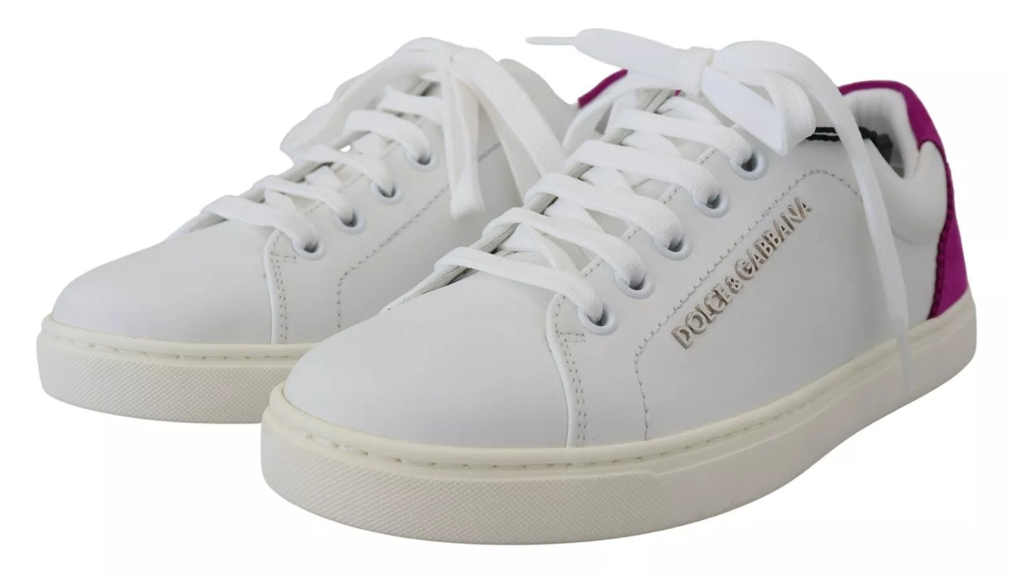 Dolce & Gabbana Weiß Klassische Turnschuhe Frauen Leder Schuhe