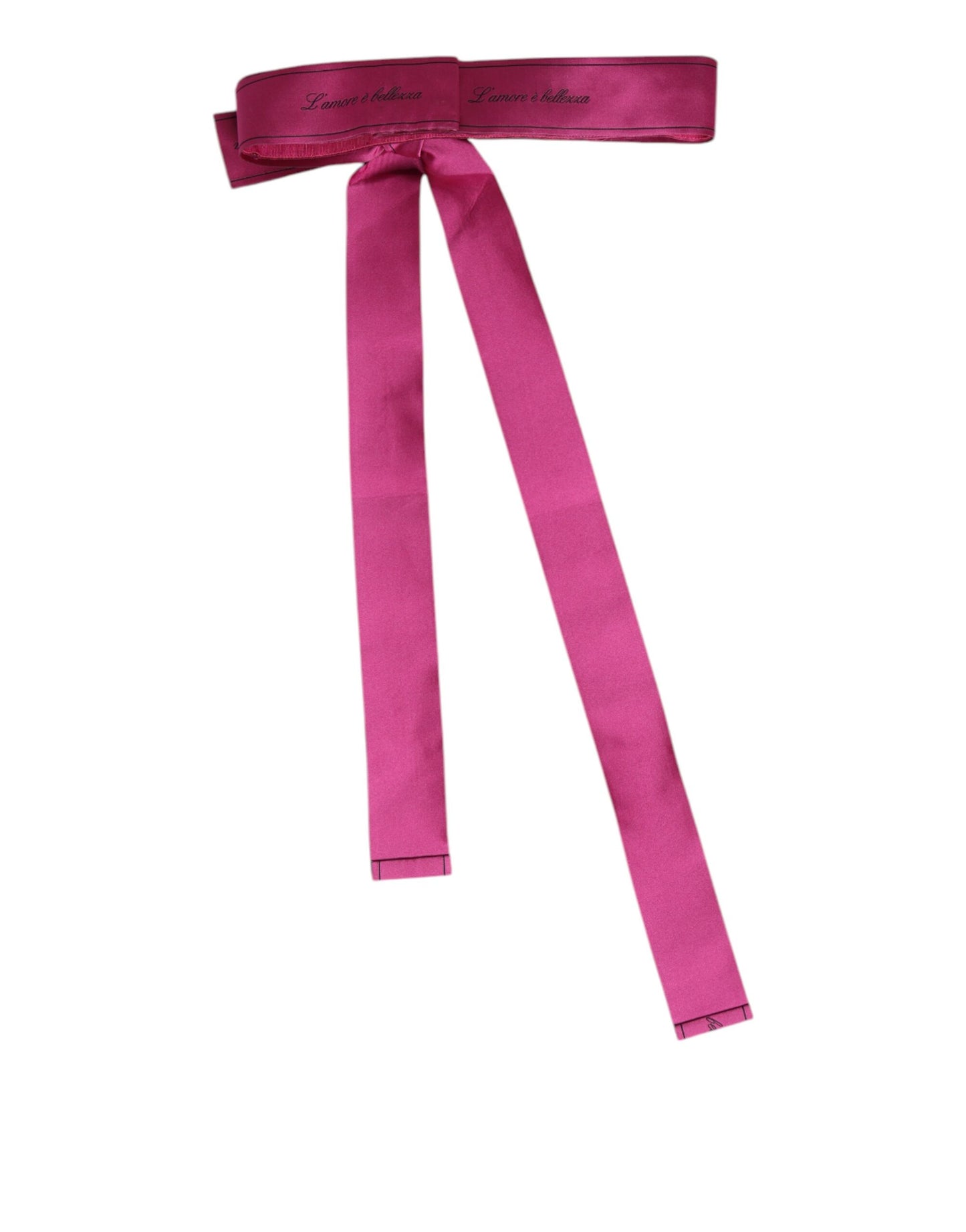 Dolce & Gabbana Rosa Taille Band Breite Schleife Logo Gürtel