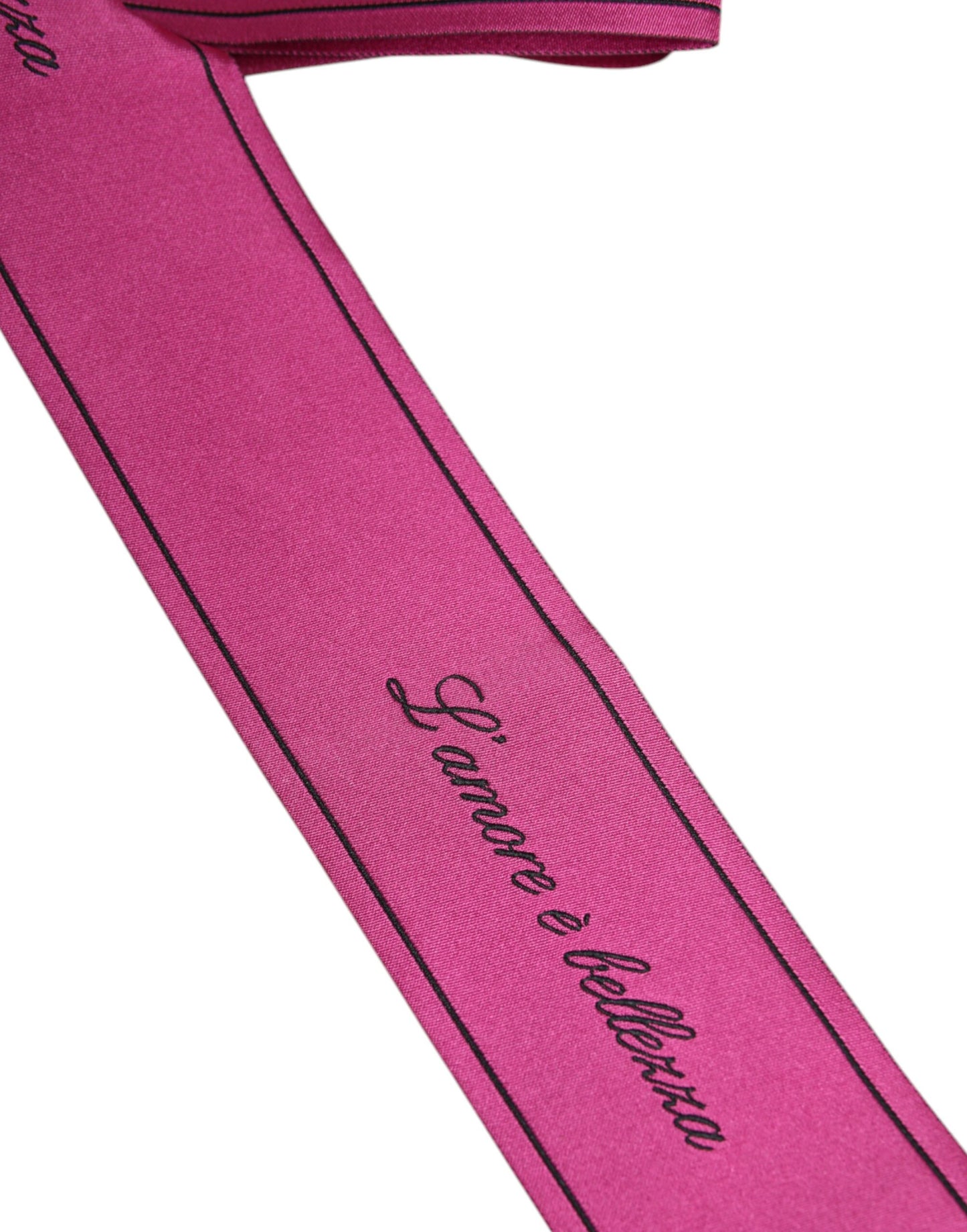 Dolce & Gabbana Rosa Taille Band Breite Schleife Logo Gürtel