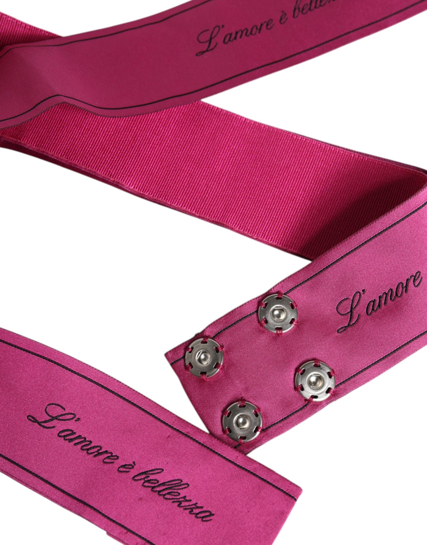 Dolce & Gabbana Rosa Taille Band Breite Schleife Logo Gürtel