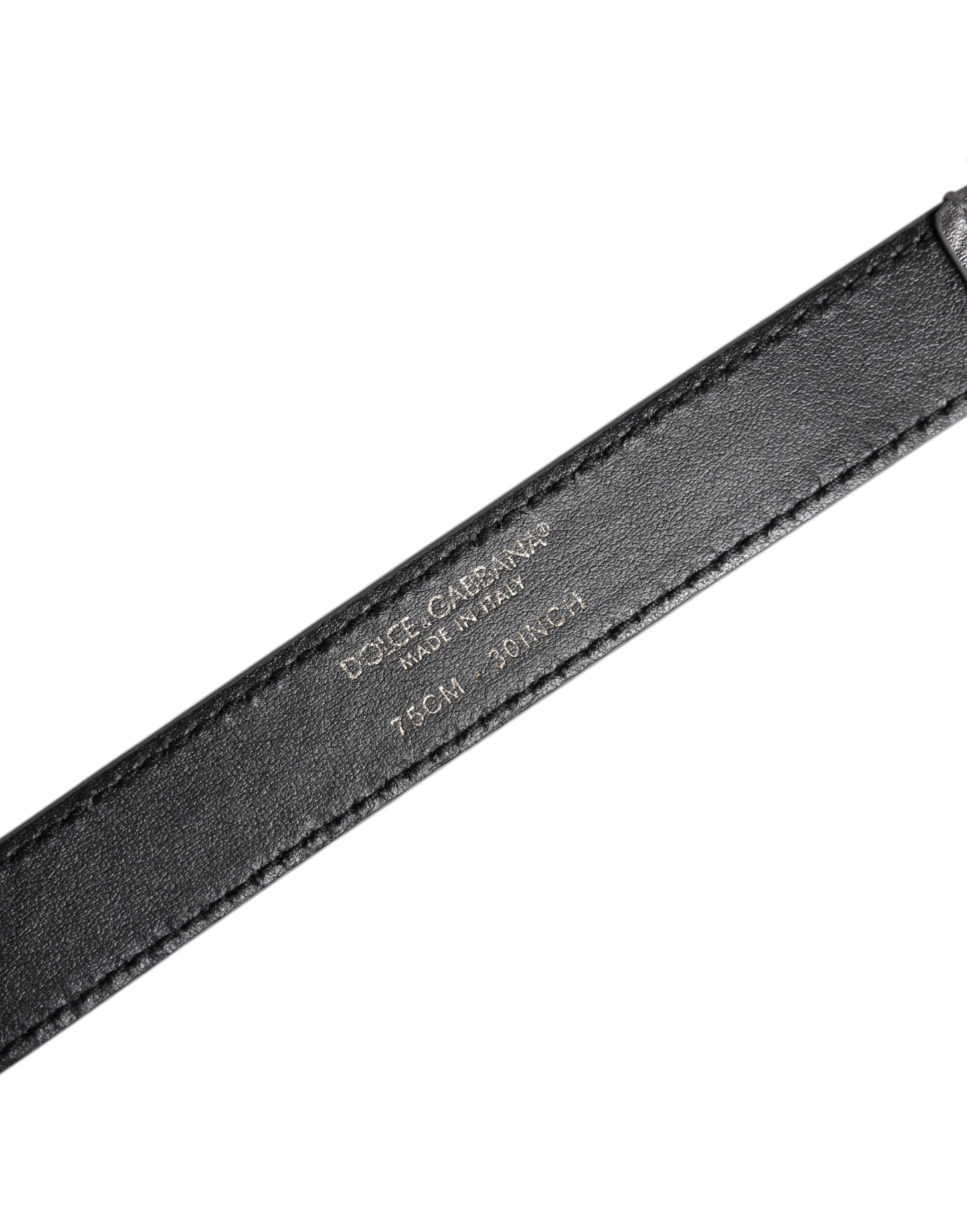 Dolce & Gabbana Silberne Logo-Gravur Metall Gürtelschnalle