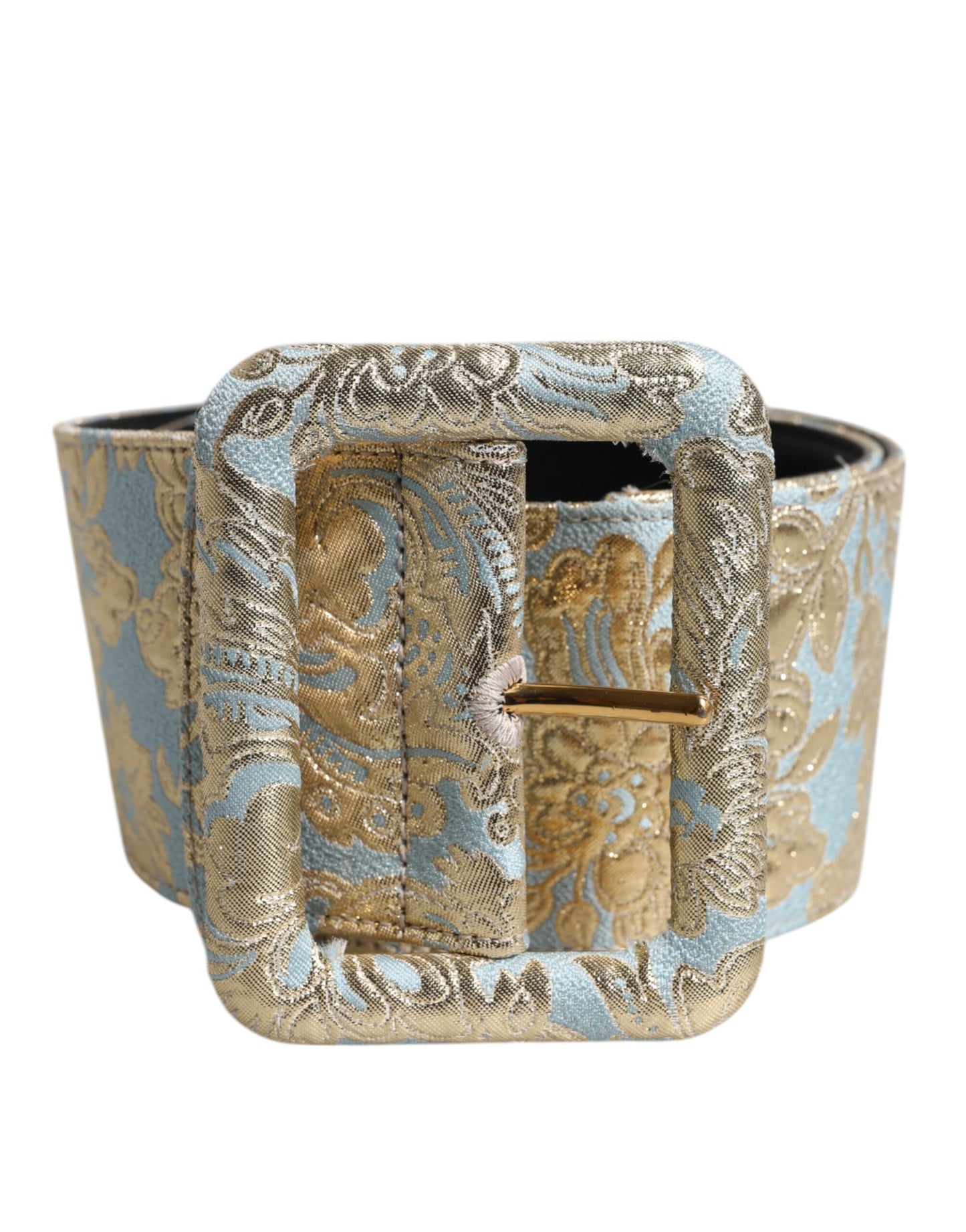 Dolce & Gabbana Multicolor Floral Jacquard Breiter Taillengürtel