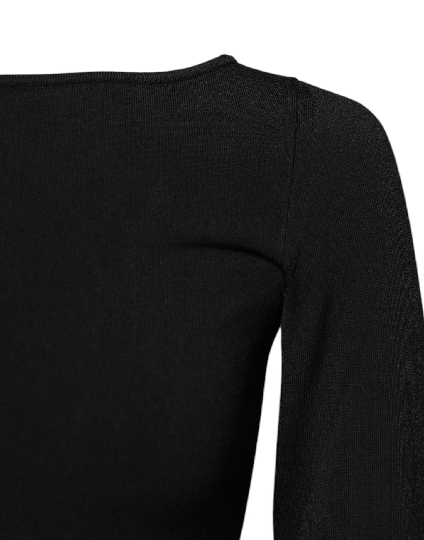 Dolce & Gabbana Schwarzer Viskose Pullover mit langen Ärmeln