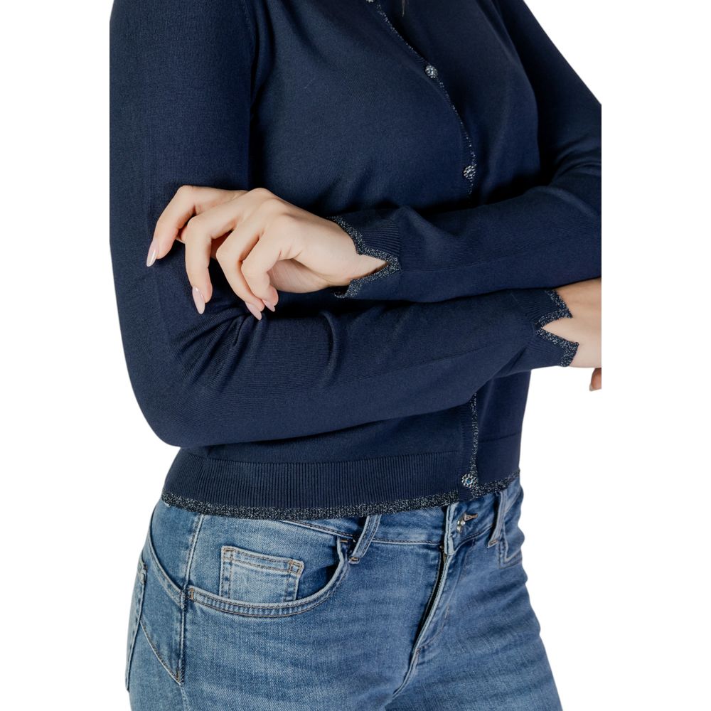 Liu Jo Blaue Viskose Strickjacke