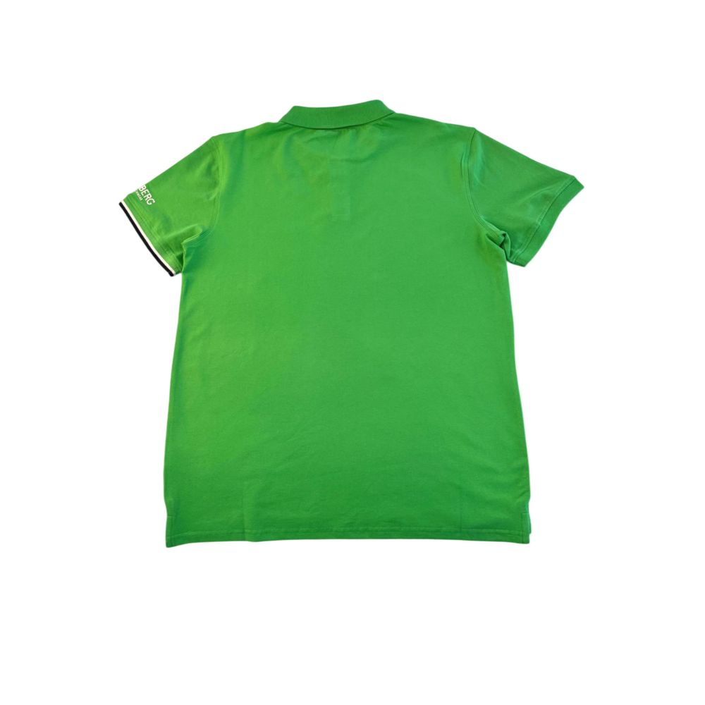 Iceberg Grünes Baumwoll-Poloshirt für Männer