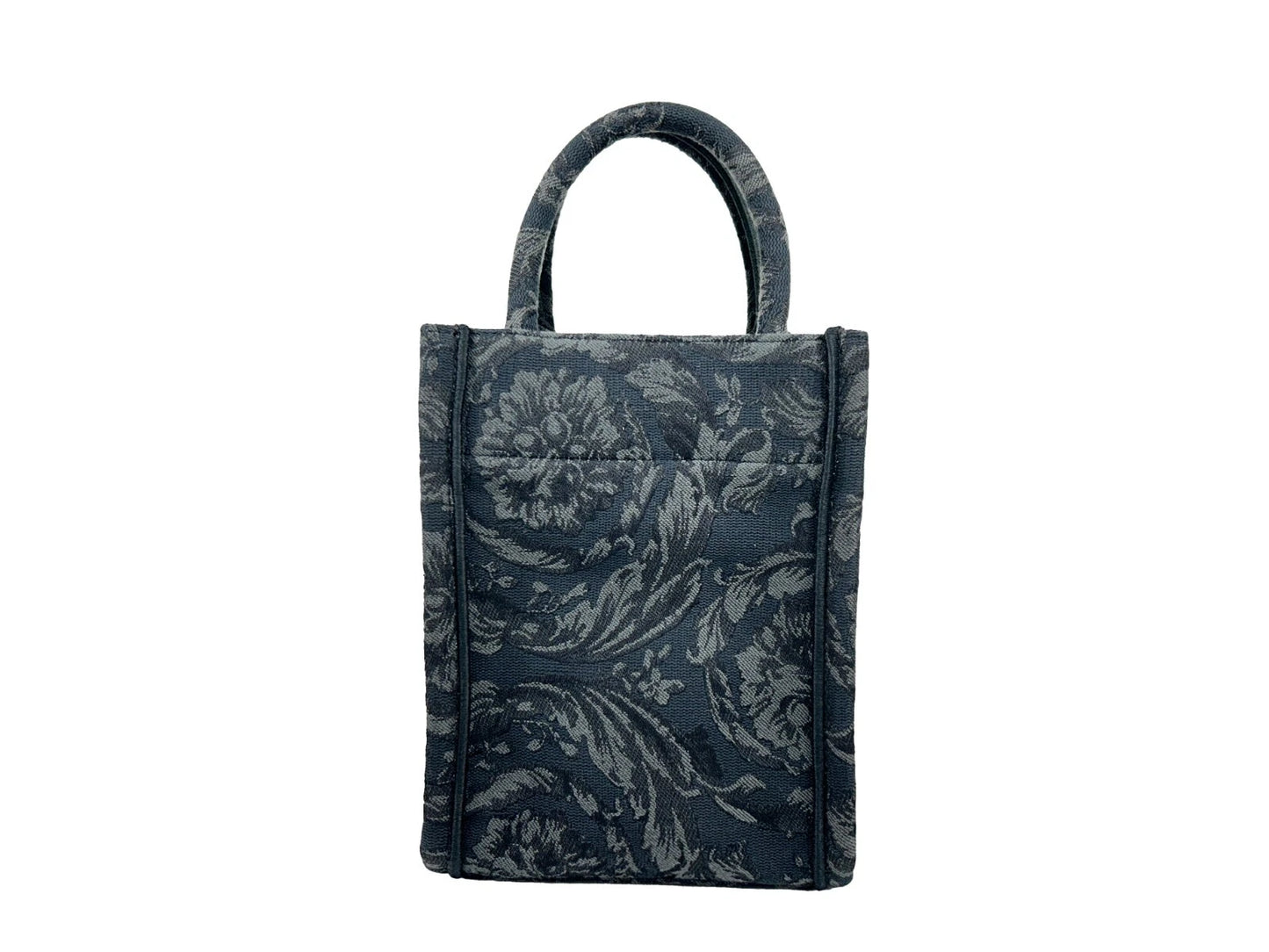 Versace Athena Barocco Mini Top Handle Tote Crossbody Bag Schwarz