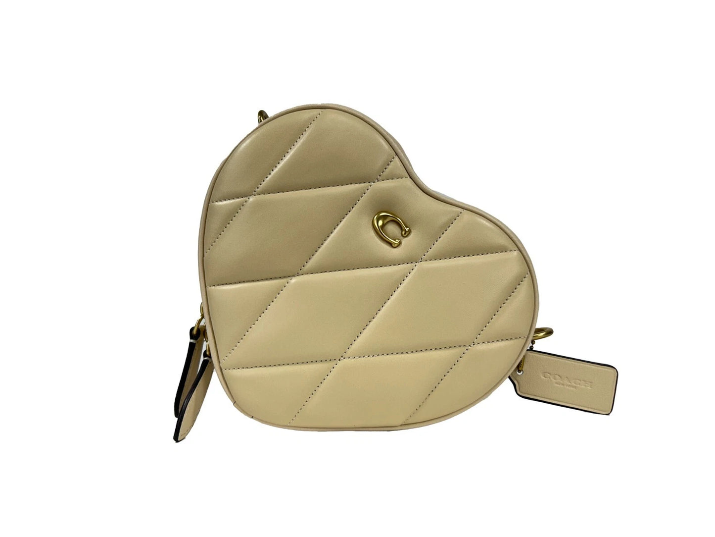 COACH Herz kleine gesteppte Leder Crossbody Tasche Geldbörse