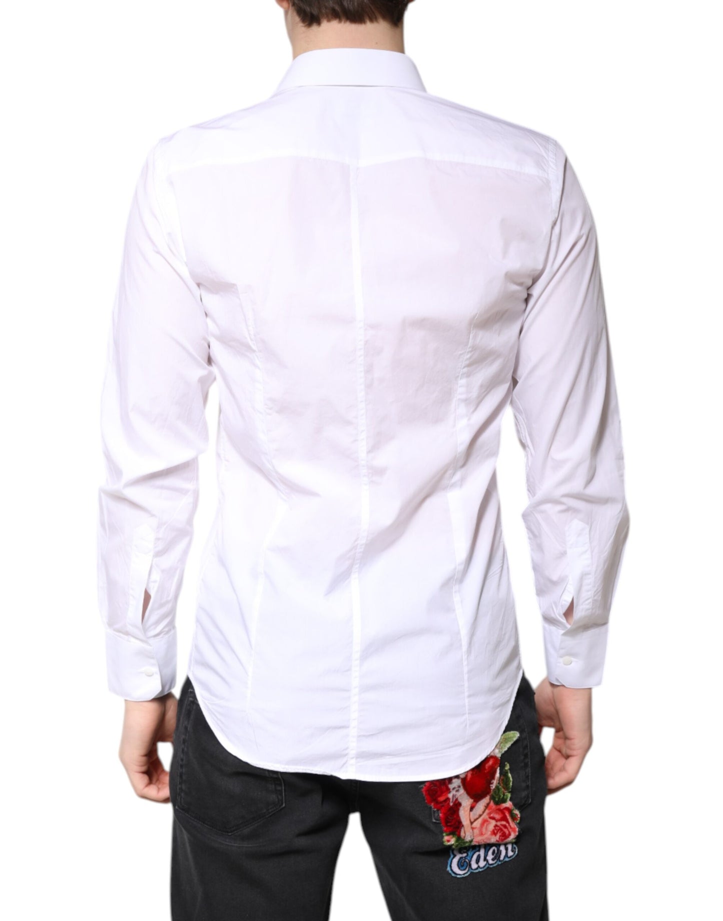 Dolce & Gabbana Weißes MARTINI Hemd aus Baumwolle für Herren